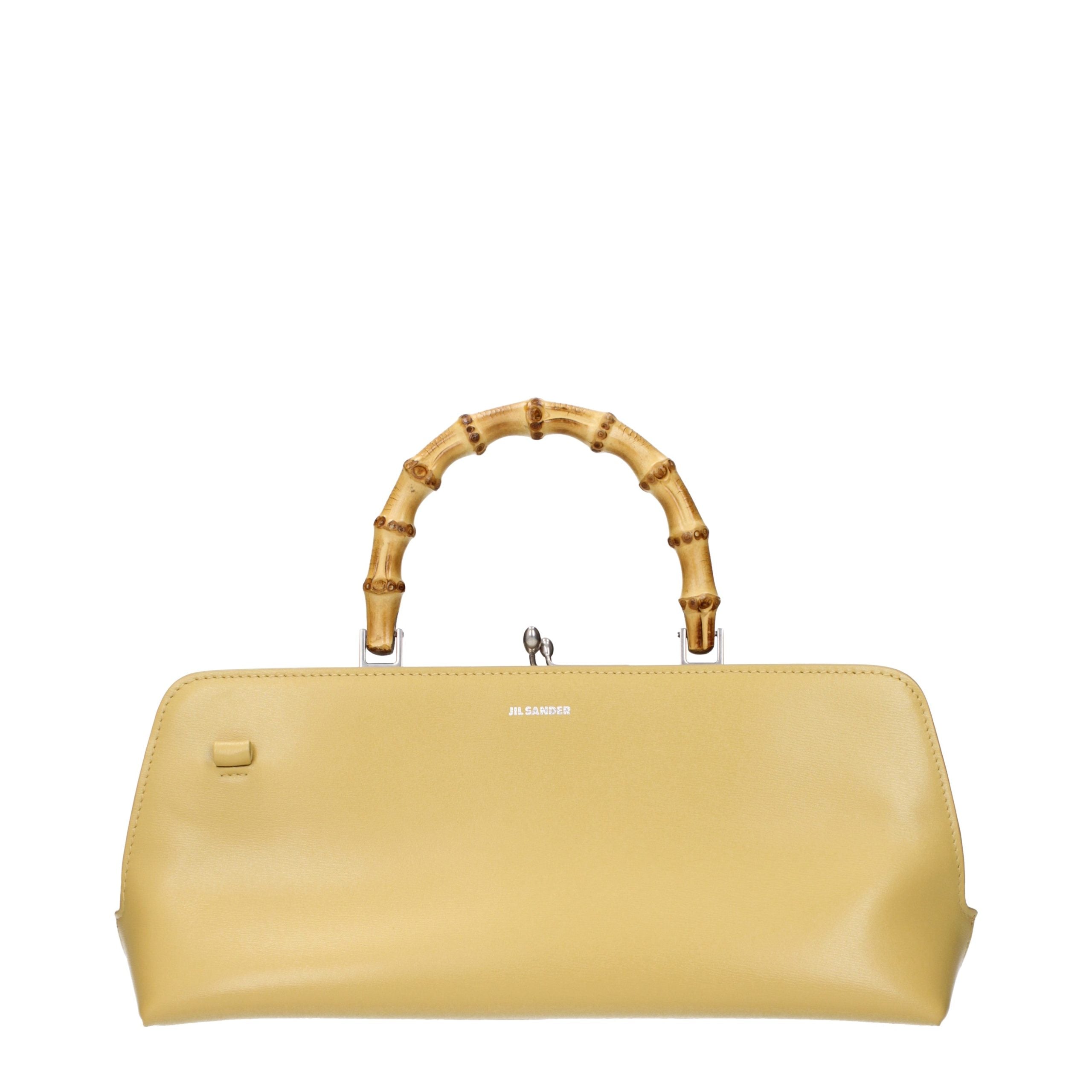 Discover the Jil Sander Yellow Leather Crossbody Bag, a symbol of exquisite craftsmanship and timeless elegance, perfect for the discerning individual.