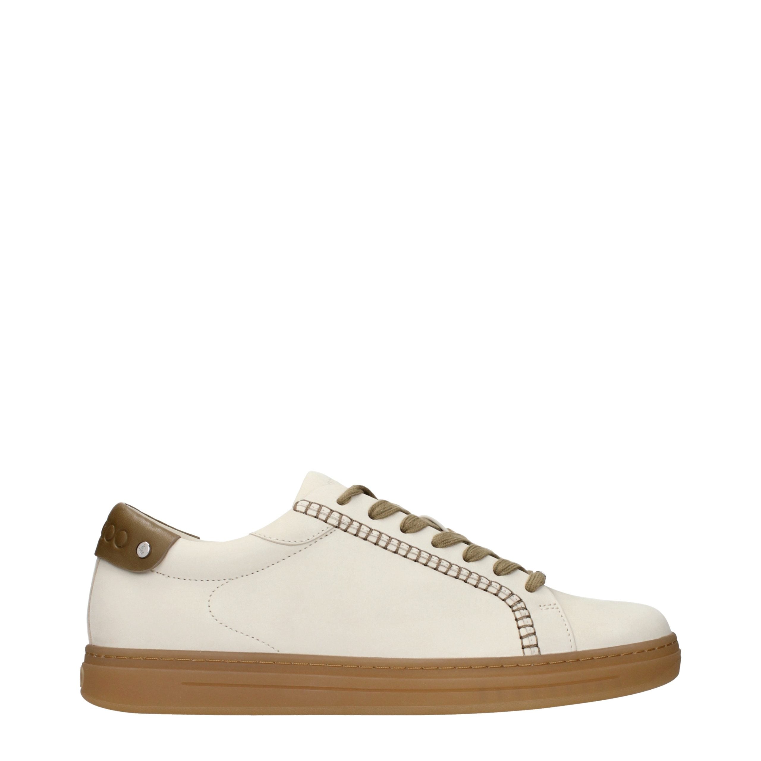 Elevate your style with the Jimmy Choo Beige Leather Sneakers, a perfect fusion of luxury and comfort, embodying exquisite craftsmanship for the discerning individual.
