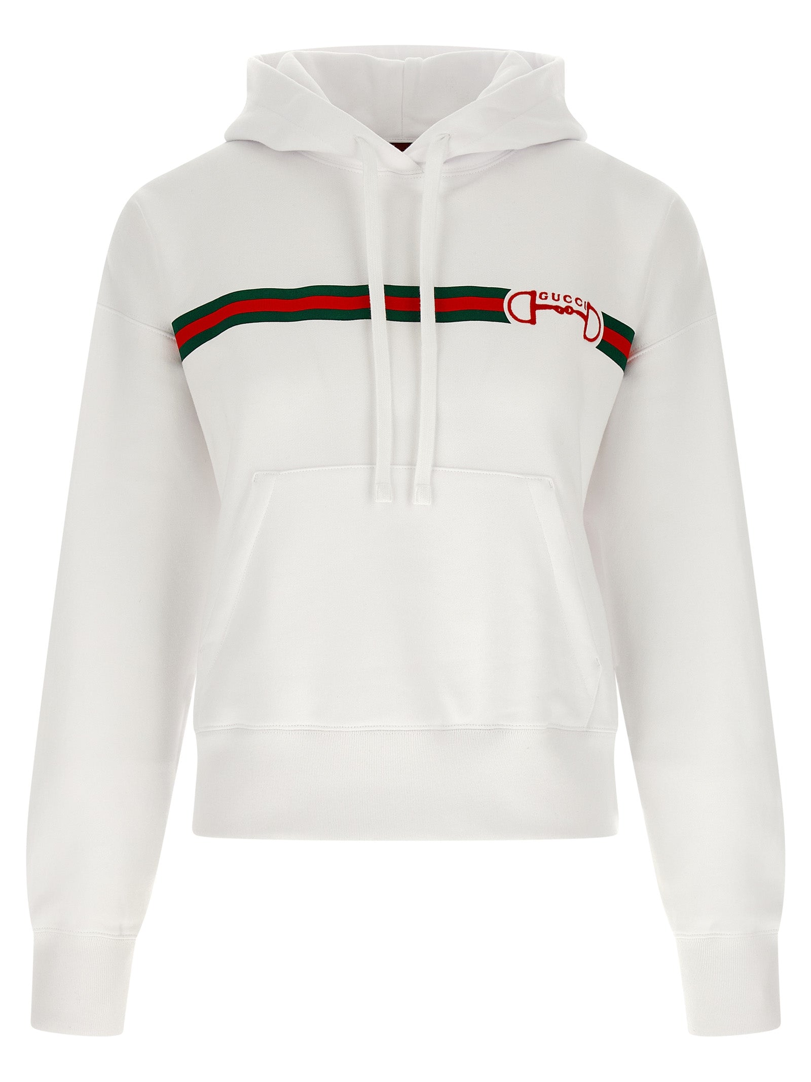 Gucci White Cotton Hoodie - Elevate Your Luxury Street Style