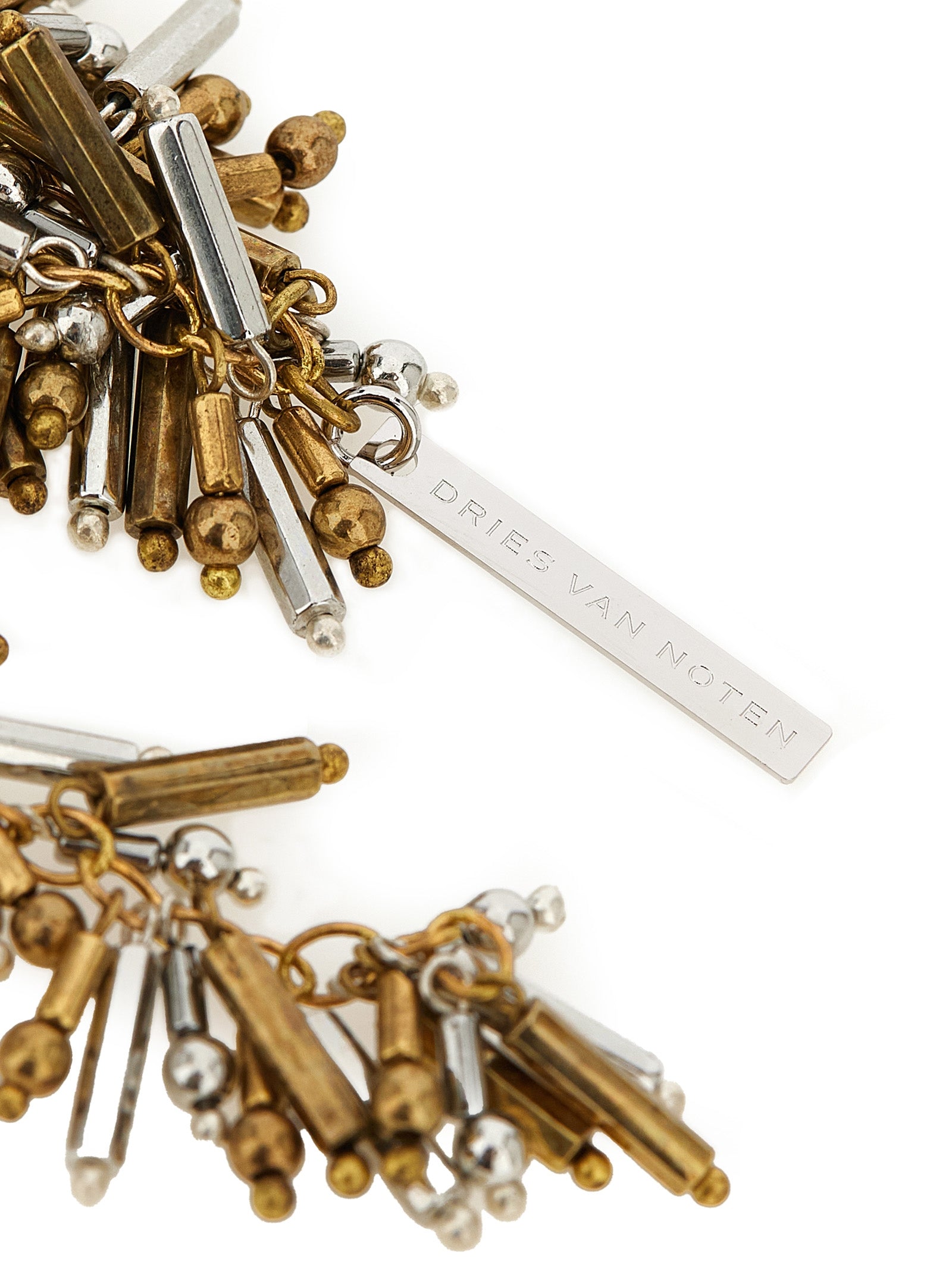Dries Van Noten Gold Marabou Necklace - Exquisite Luxury Accessory
