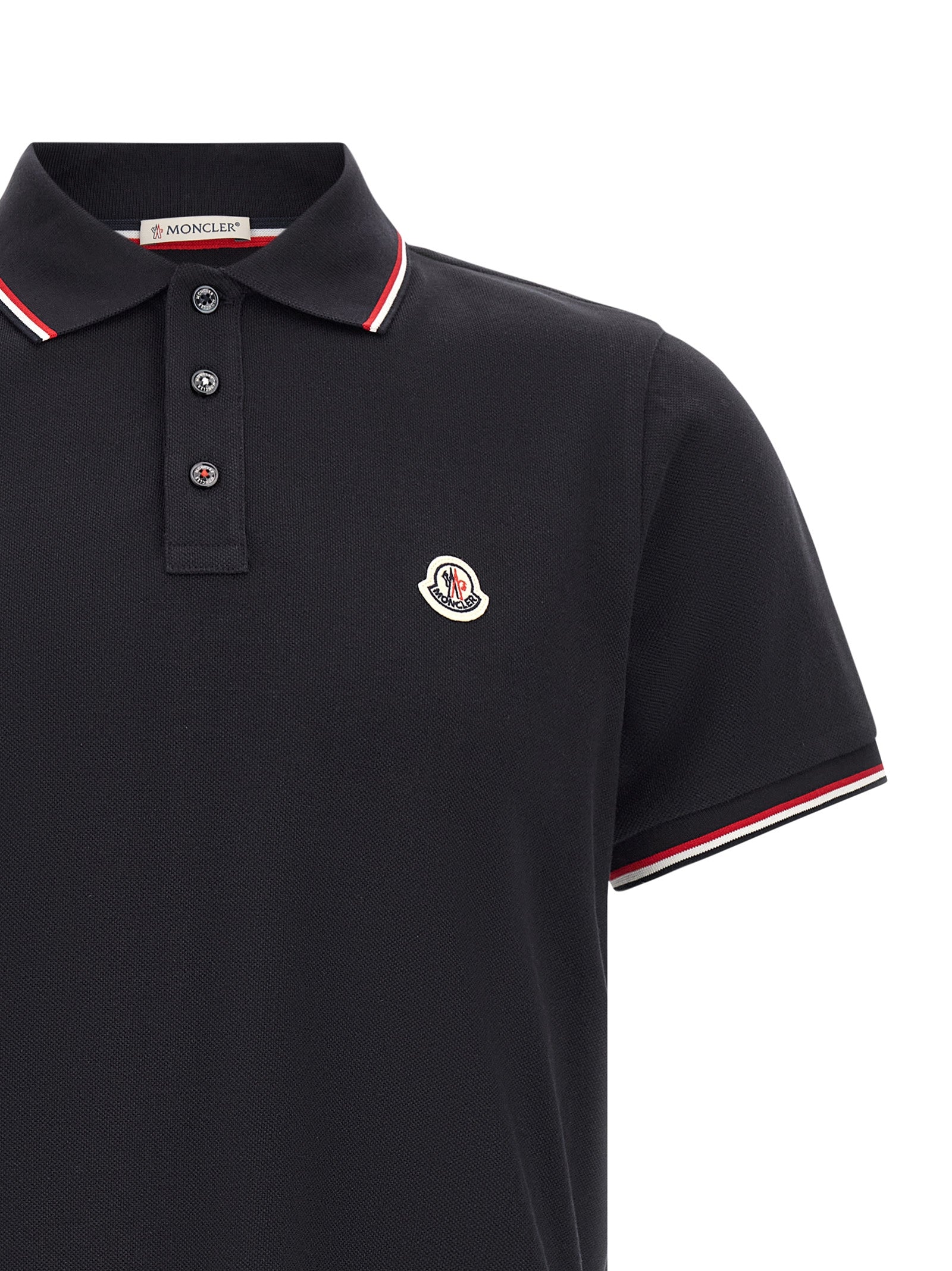 Moncler Blue Cotton Polo Shirt - Timeless Luxury Redefined
