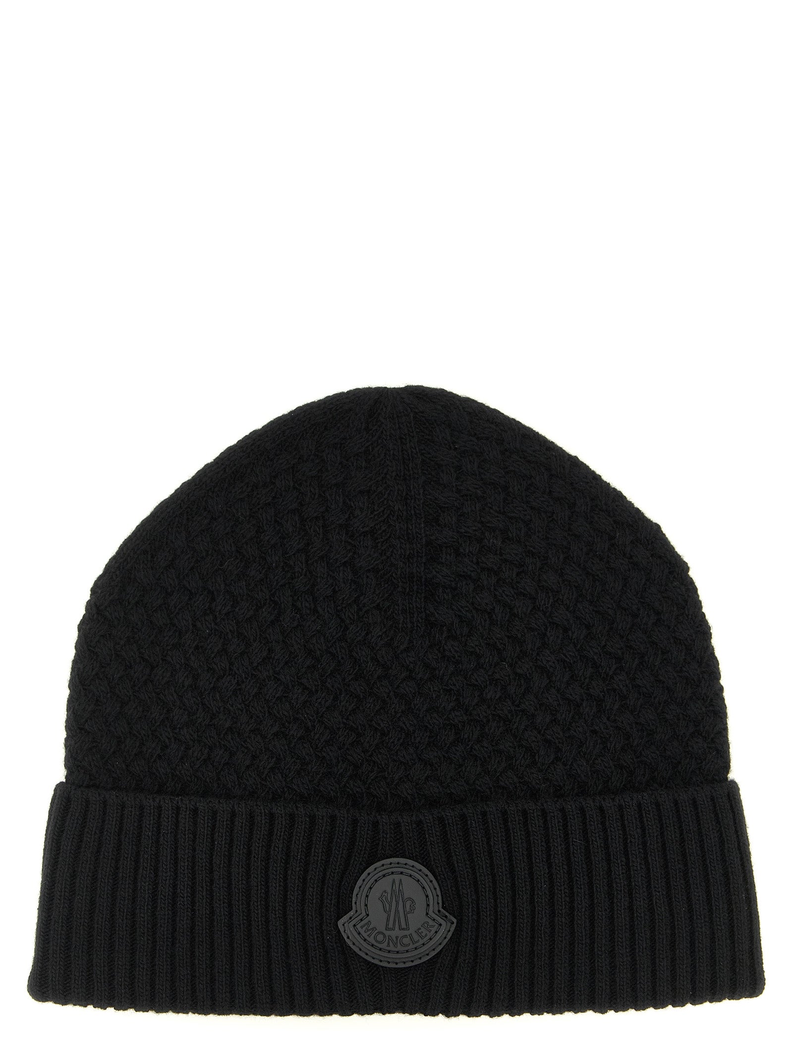 Moncler Black Leather Beanie - Timeless Luxury Accessory