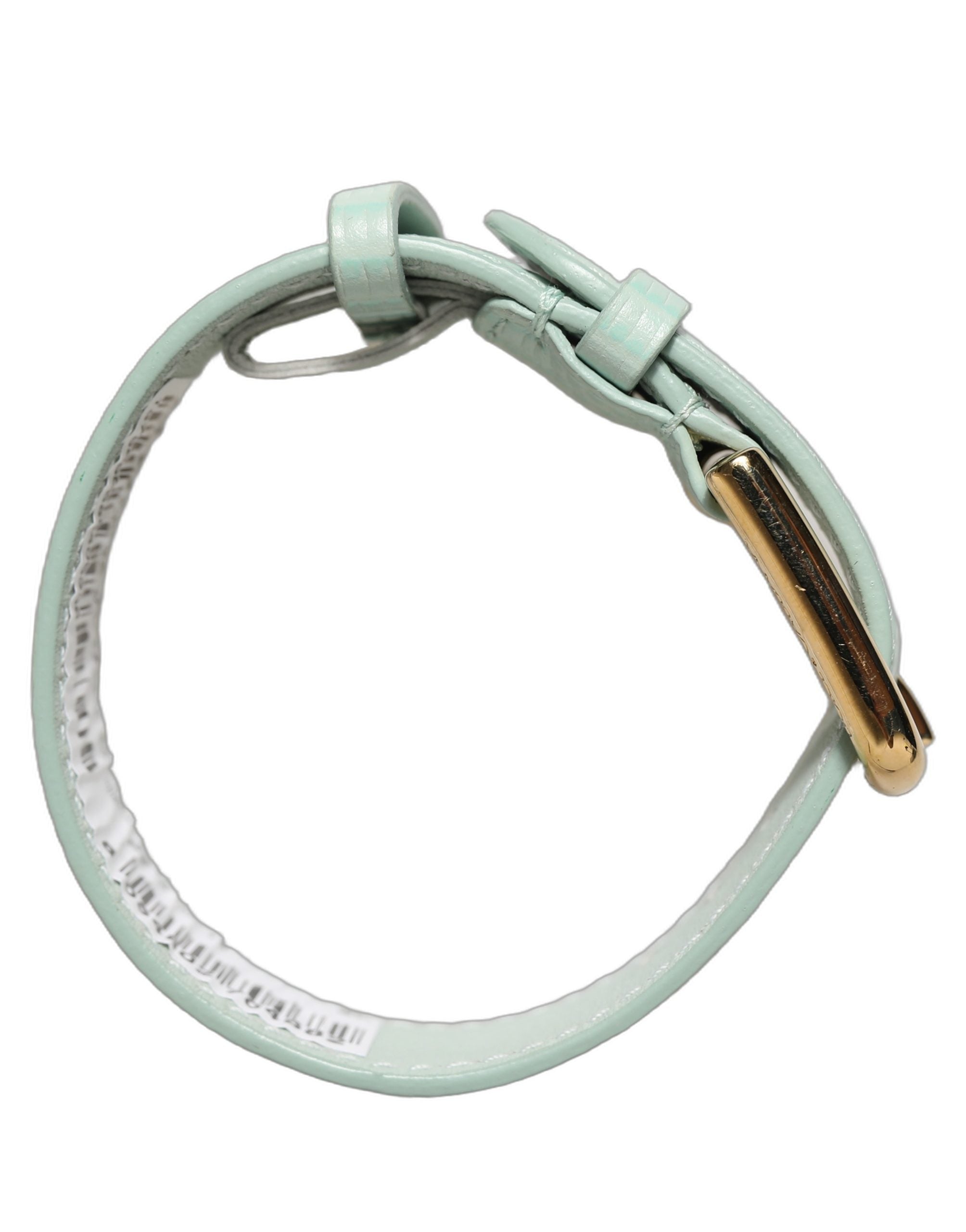 Dolce & Gabbana Green Textured Leather Bracelet - Timeless Luxury