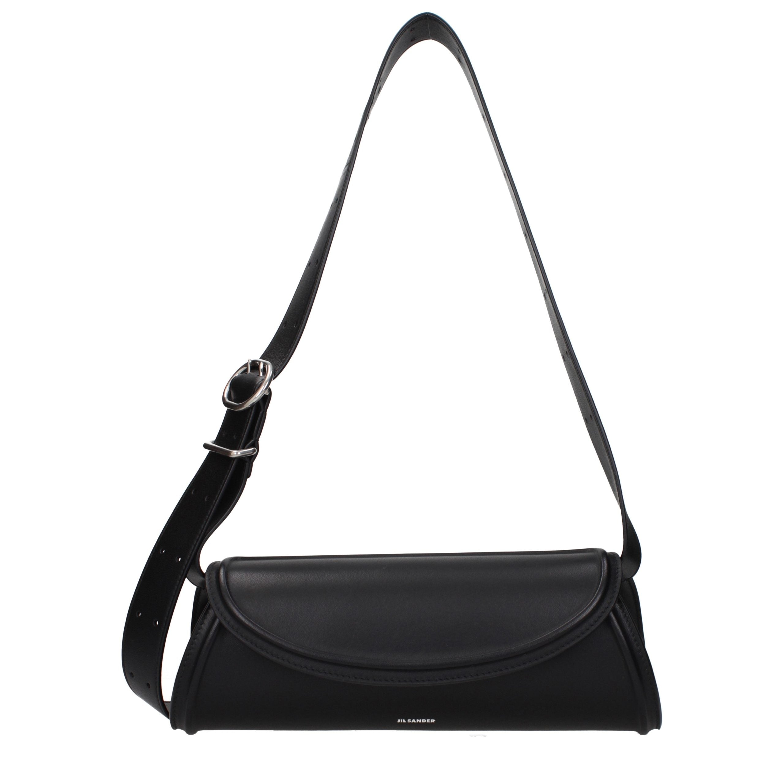 Experience the allure of the Jil Sander Black Leather Crossbody Bag, a masterpiece of craftsmanship that embodies timeless elegance and sophistication for the discerning individual.