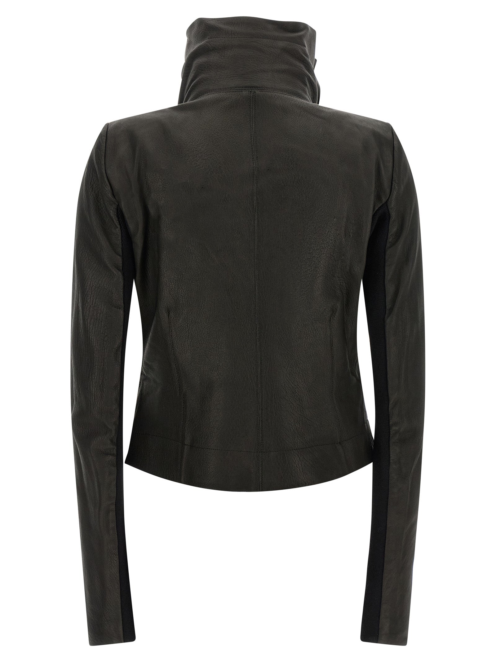 Elevate your style with the Rick Owens Classic Biker Jacket, a luxurious black lamb leather masterpiece that embodies avant-garde sophistication and timeless elegance.