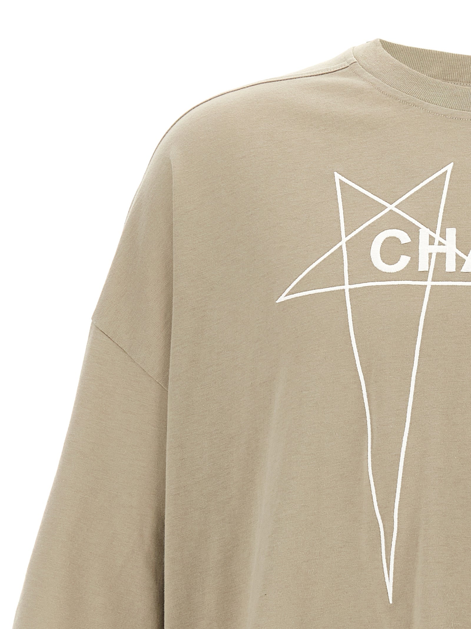 Elevate your wardrobe with the Rick Owens Gray Cotton T-Shirt, a sublime blend of sustainable luxury and contemporary design, perfect for the discerning individual.