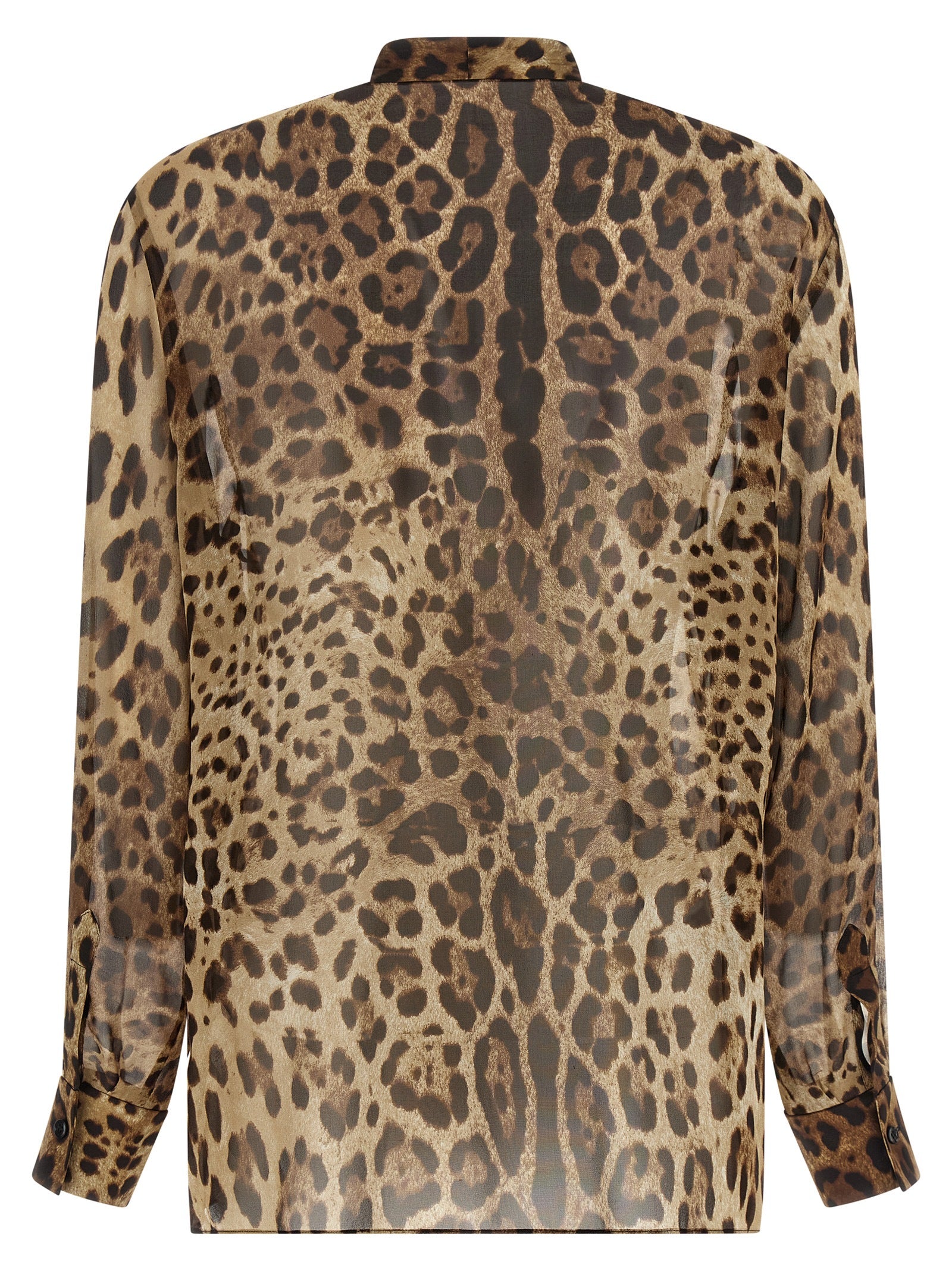 Indulge in the elegance of the Dolce & Gabbana Brown Silk Blouse, a masterpiece of luxurious silk georgette, perfect for those who embrace sophistication and allure.