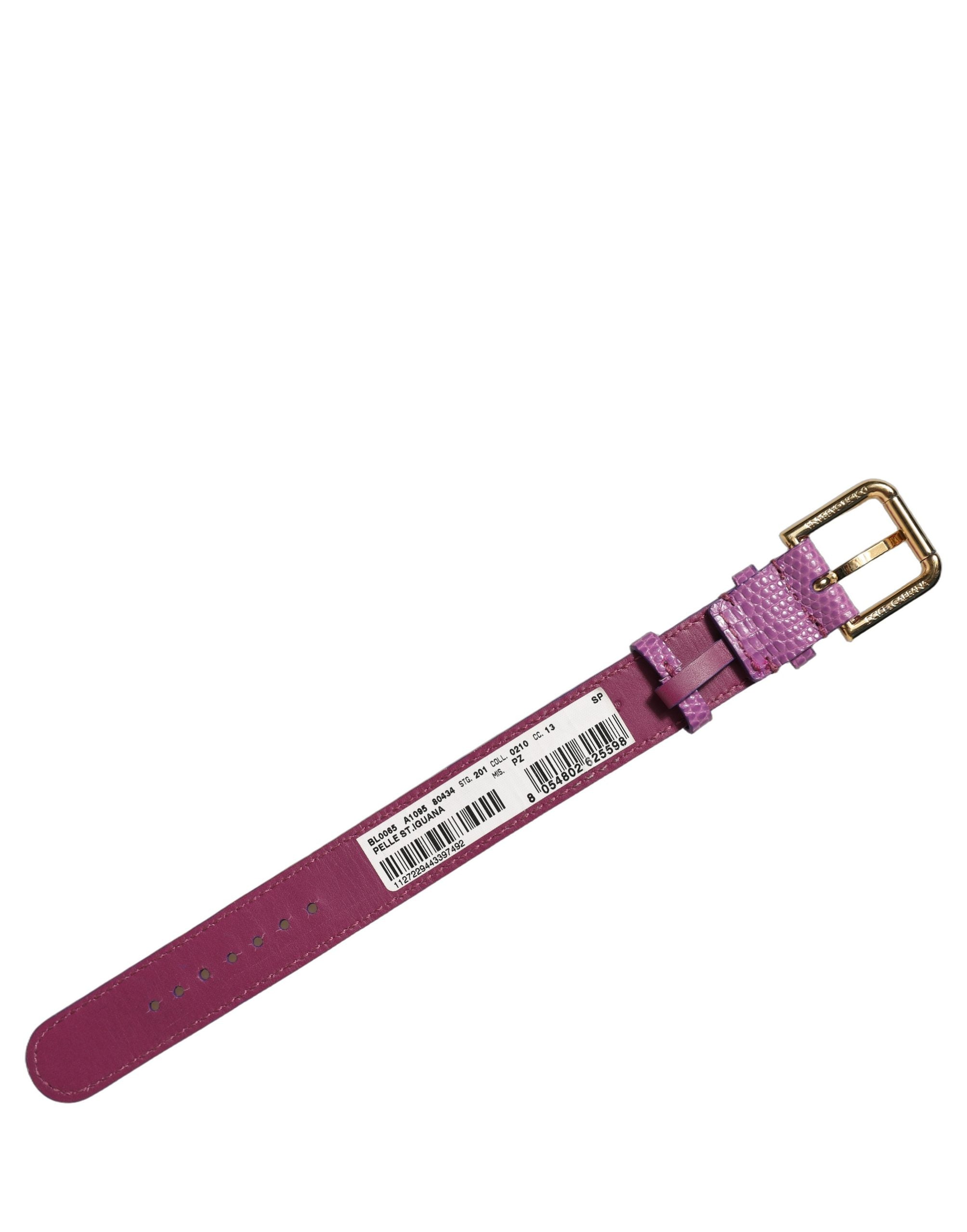 Dolce & Gabbana Purple Textured Leather Bracelet - Timeless Elegance