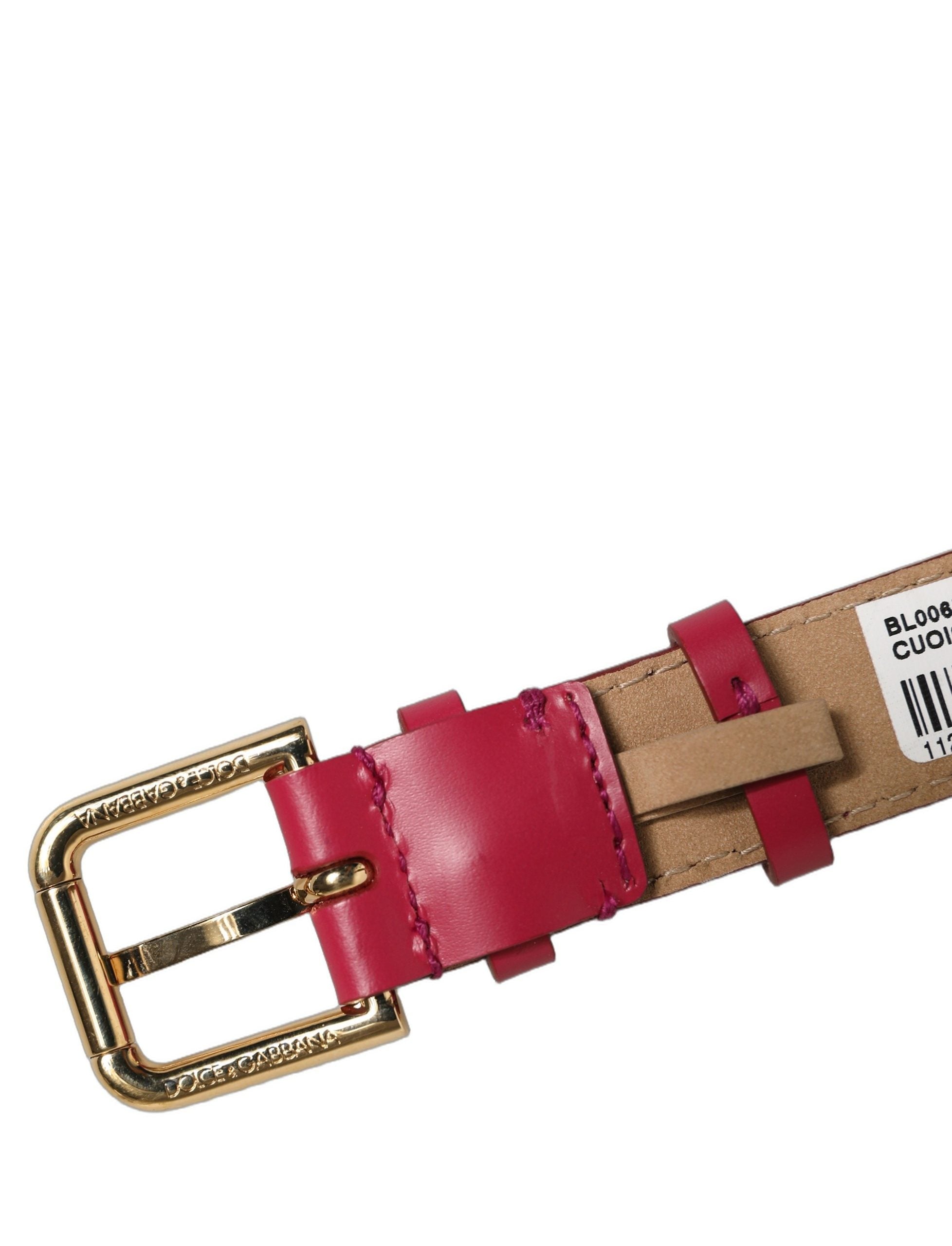 Dolce & Gabbana Red Calfskin Leather Bracelet - Timeless Luxury
