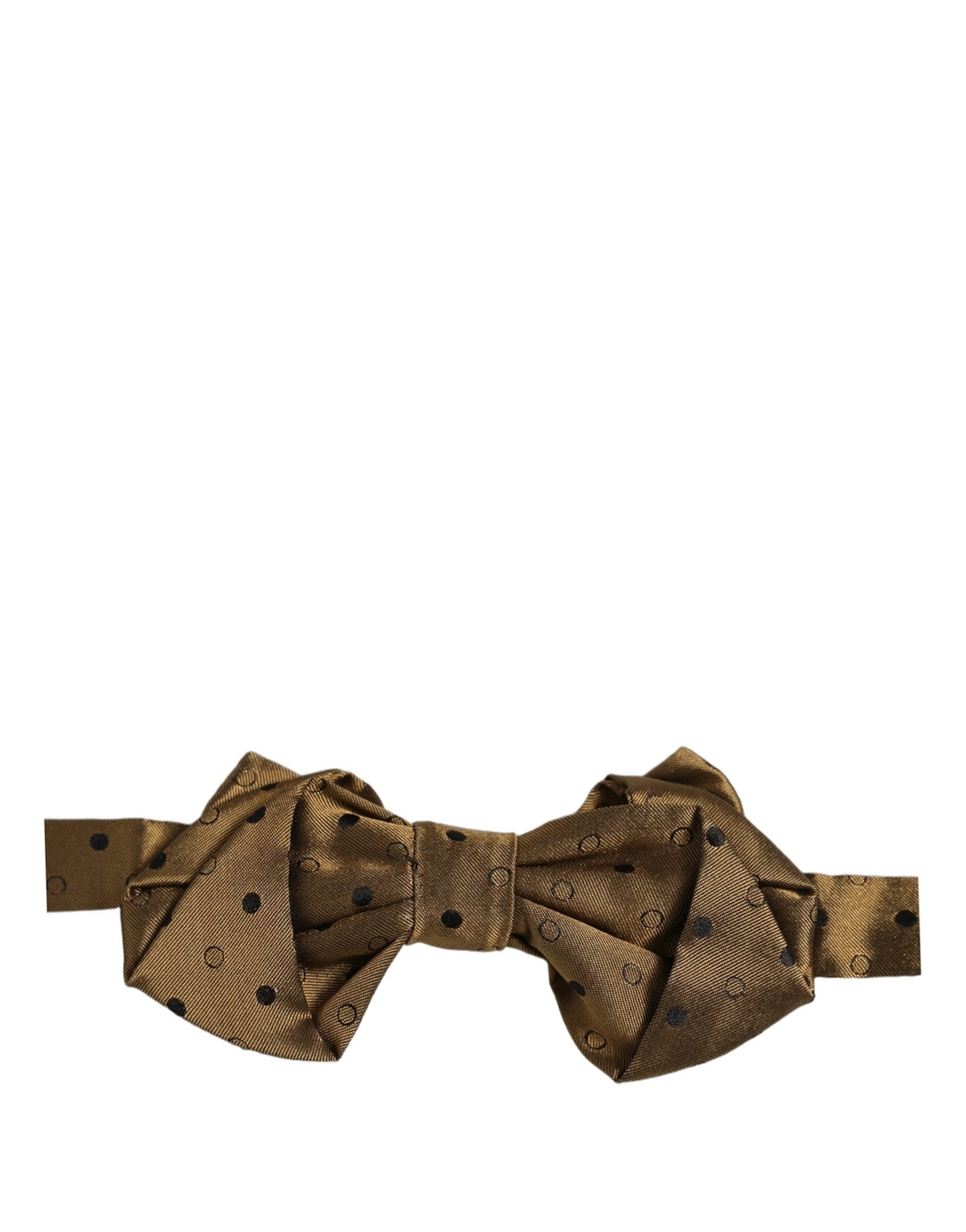 Dolce & Gabbana Brown Polka Dot Silk Bow Tie - Timeless Elegance
