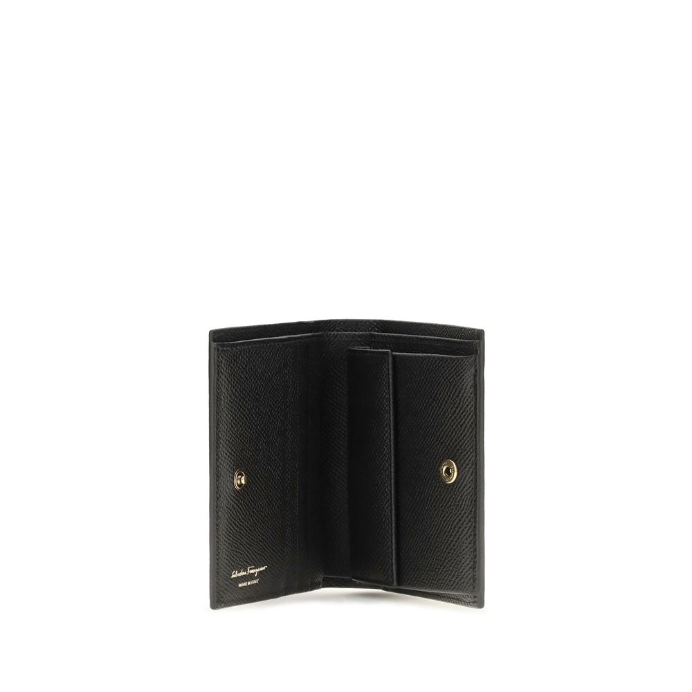 Ferragamo Black Calf Leather Wallet - Timeless Luxury Accessory