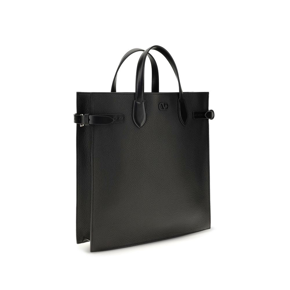 Valentino Garavani Black Calf Leather Shoulder Bag - Timeless Elegance