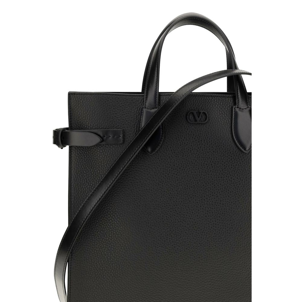 Valentino Garavani Black Calf Leather Shoulder Bag - Timeless Elegance