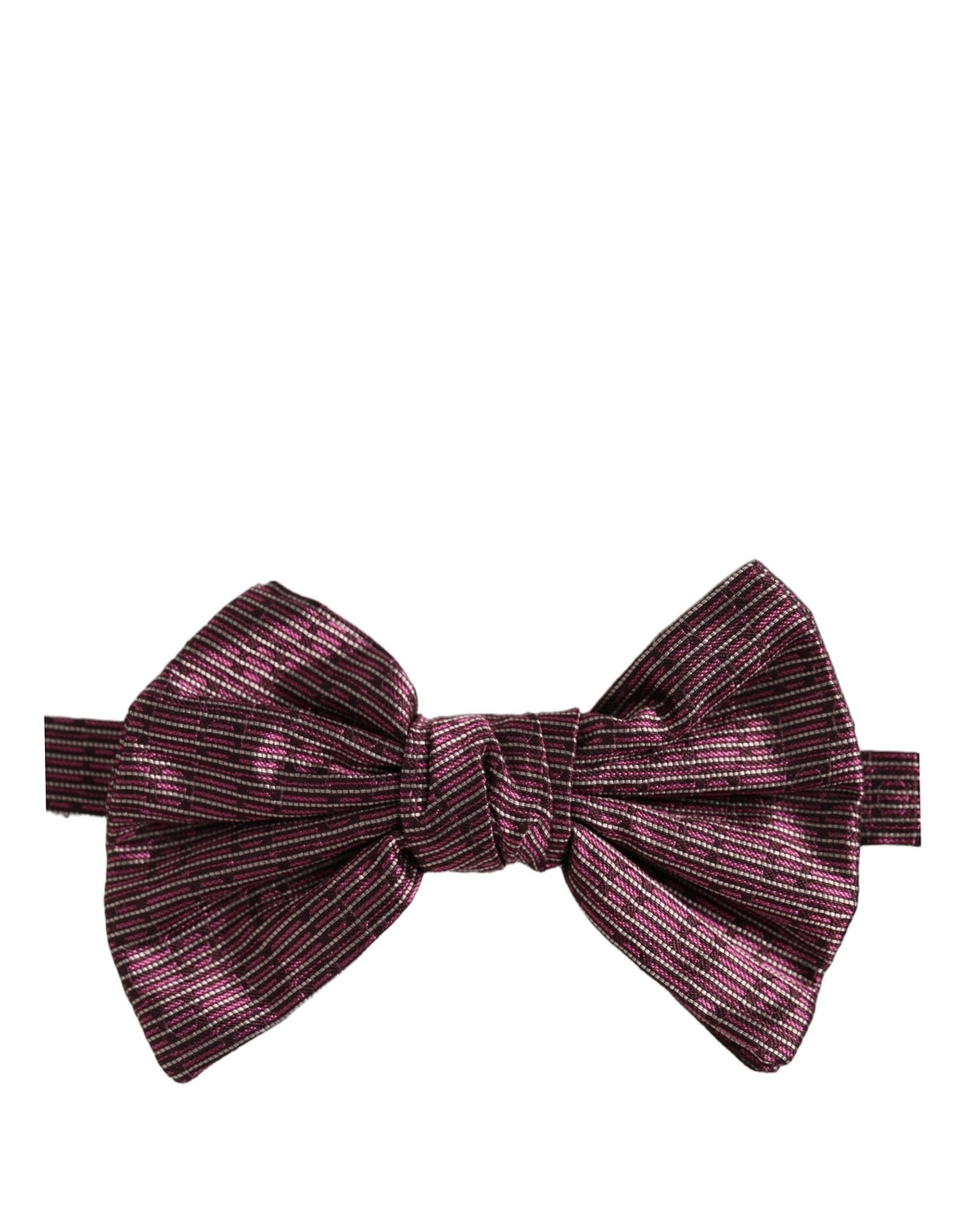 Dolce & Gabbana Silk Maroon Bow Tie - Exquisite Luxury Accessory
