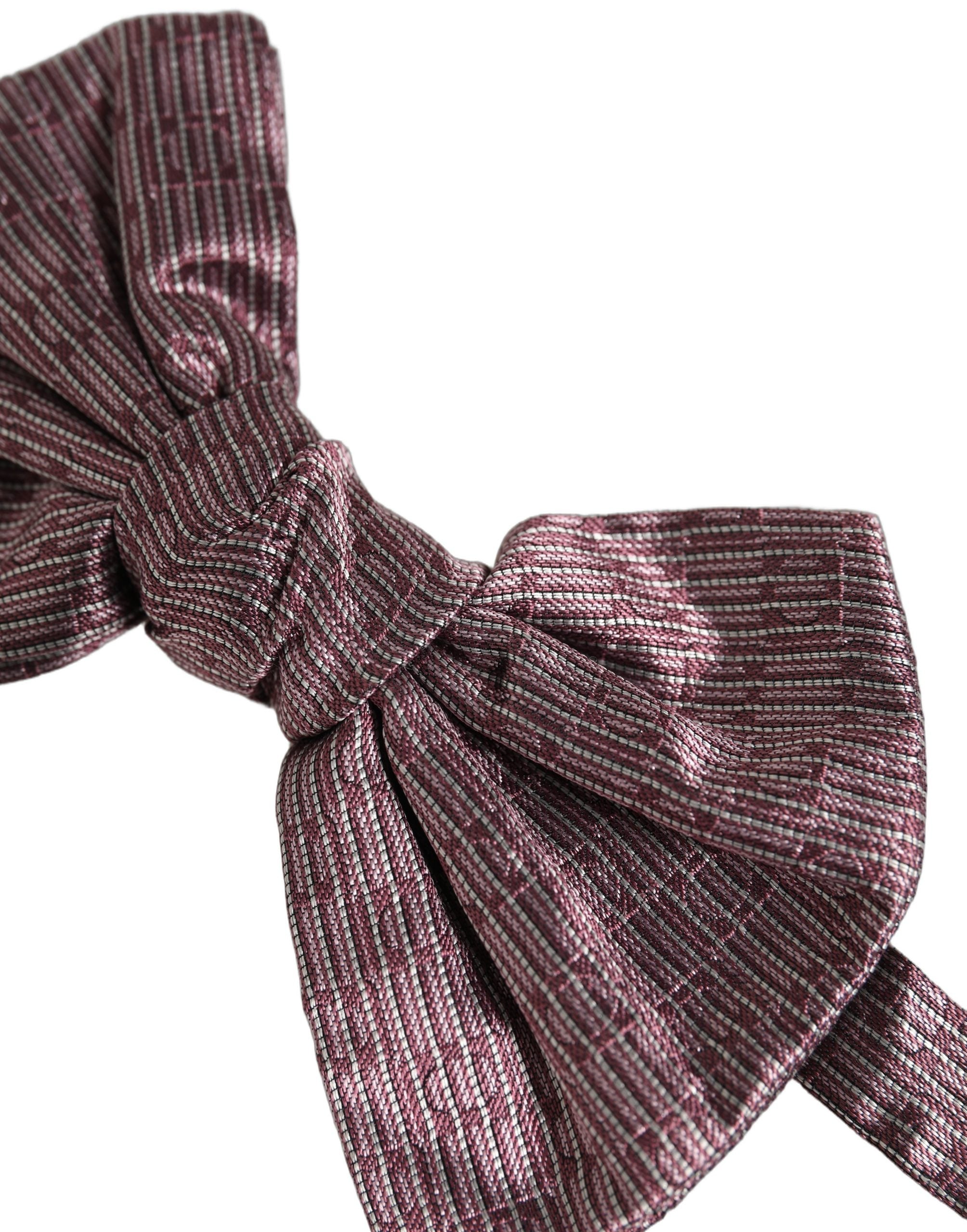 Dolce & Gabbana Maroon Silk Bow Tie - Timeless Luxury Accessory