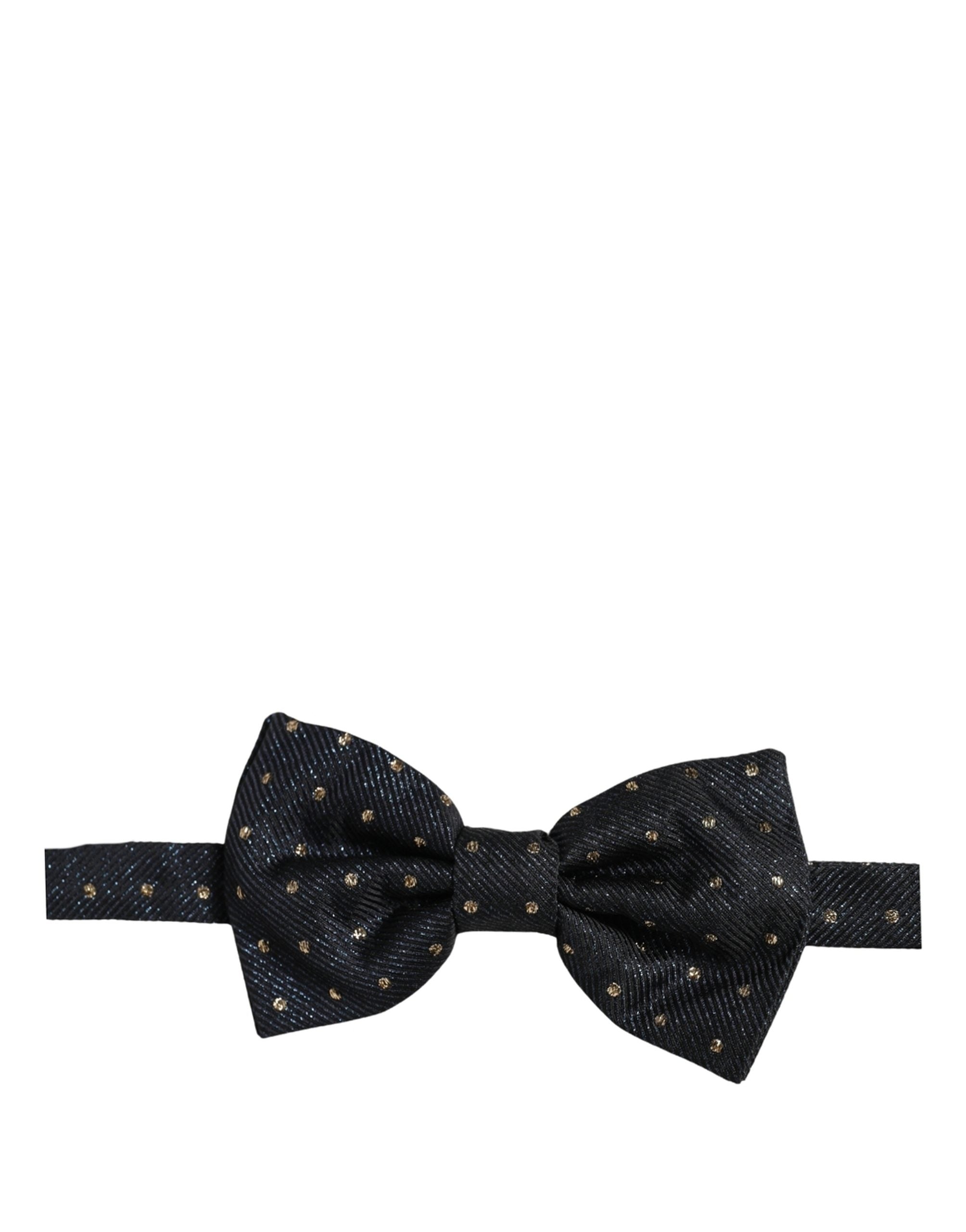 Dolce & Gabbana Black Polka Dot Silk Bow Tie - Timeless Elegance