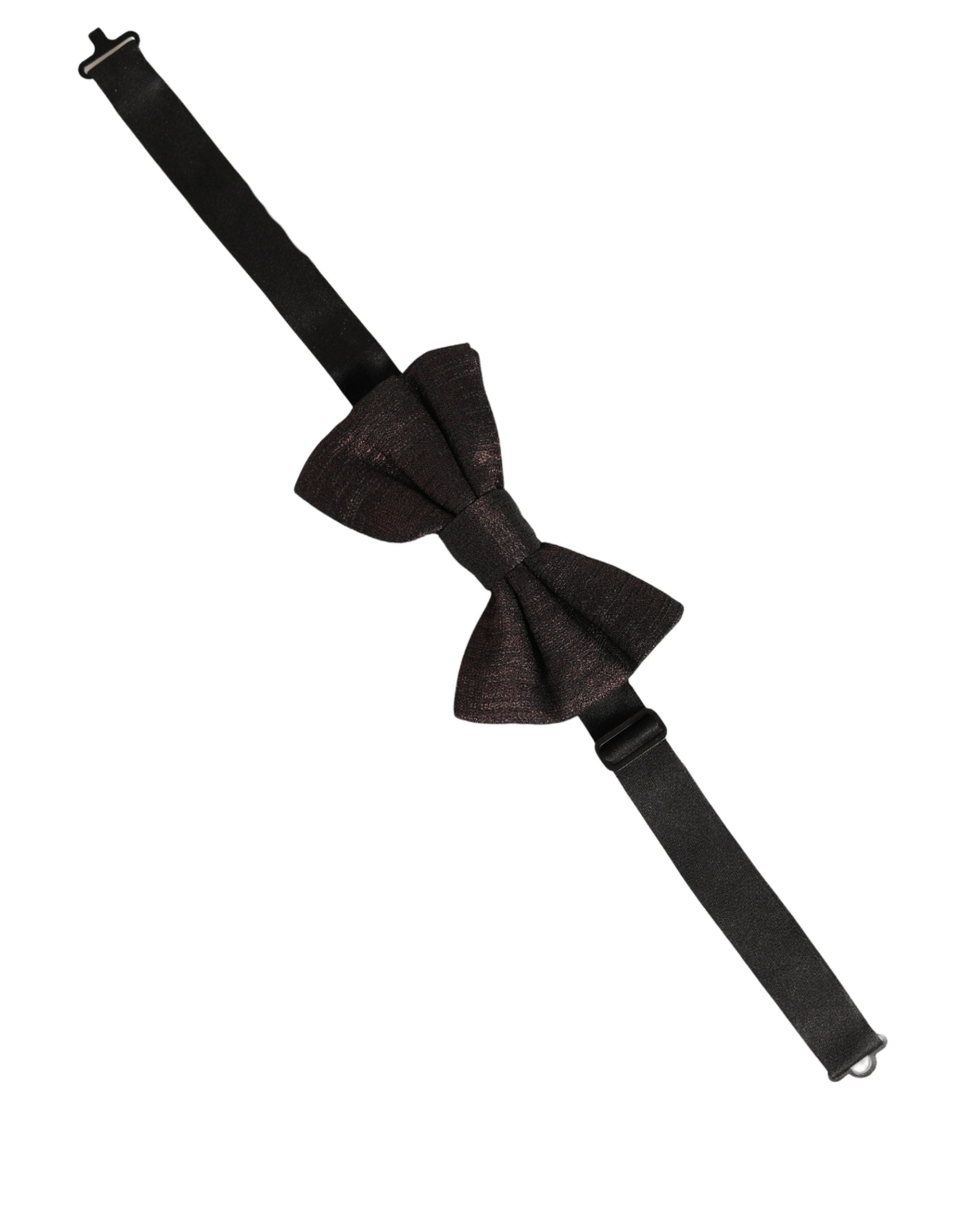 Dolce & Gabbana Silk Brown Bow Tie - Timeless Elegance