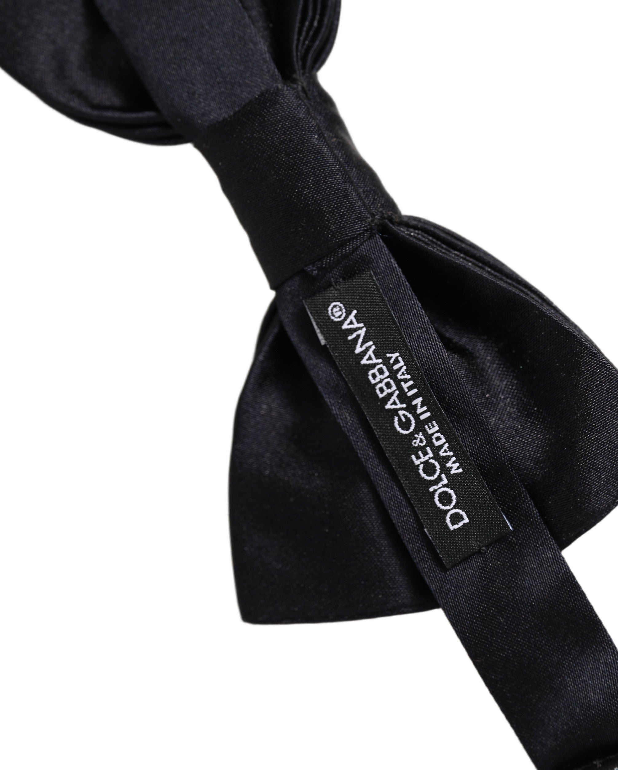 Dolce & Gabbana Silk Bow Tie - Timeless Elegance in Black