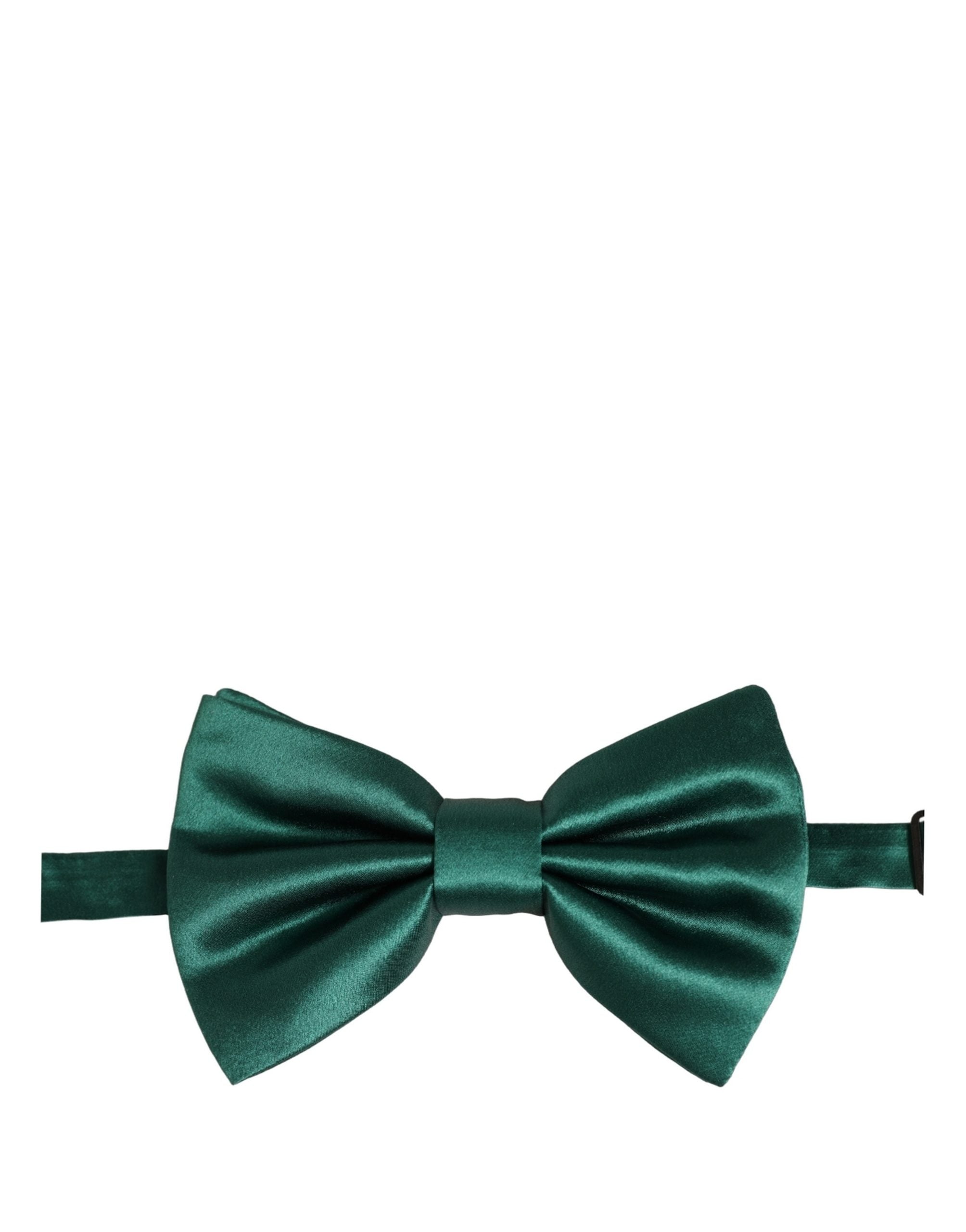 Dolce & Gabbana Silk Bow Tie - Timeless Elegance in Green