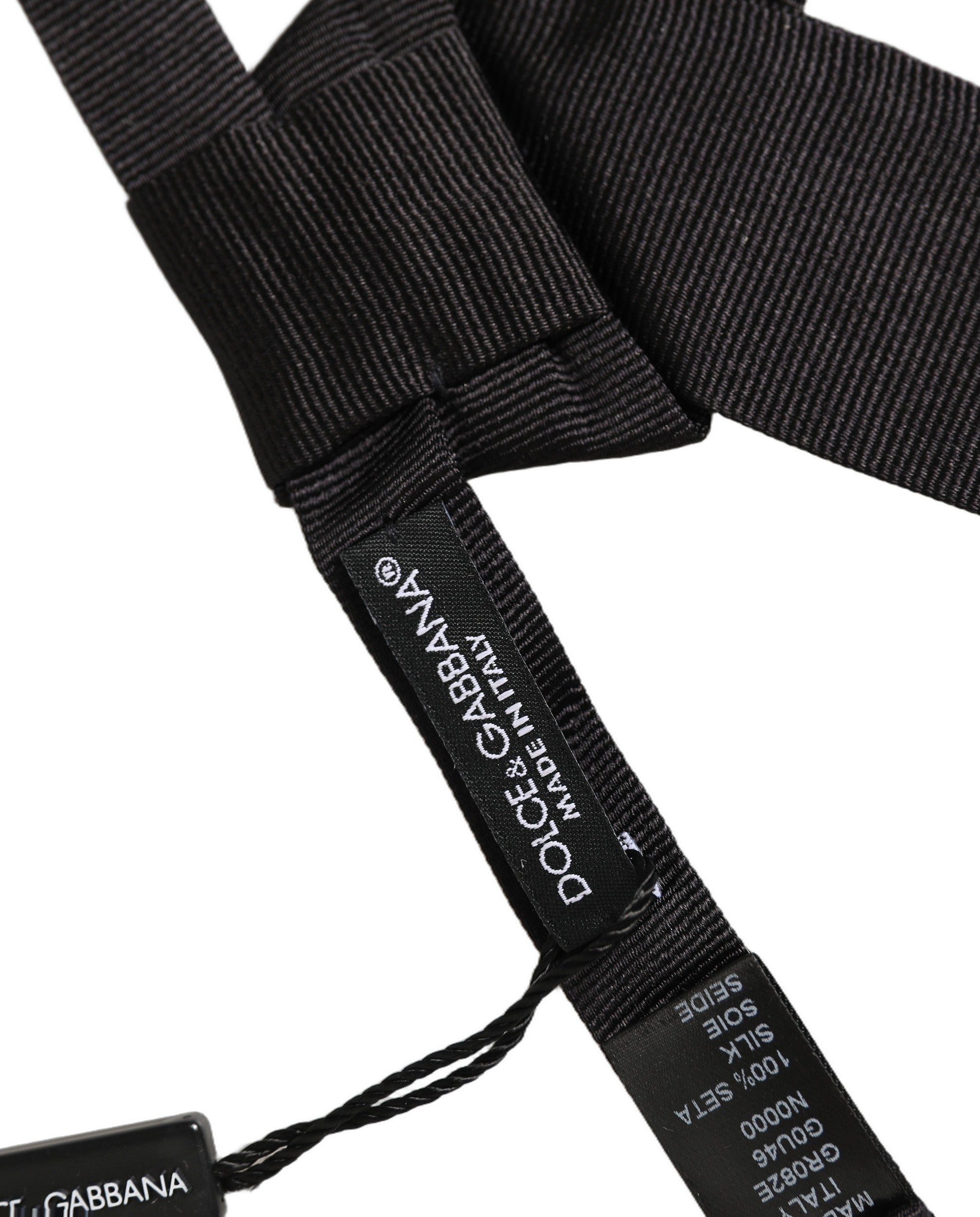 Dolce & Gabbana Silk Black Bow Tie - Timeless Luxury Accessory