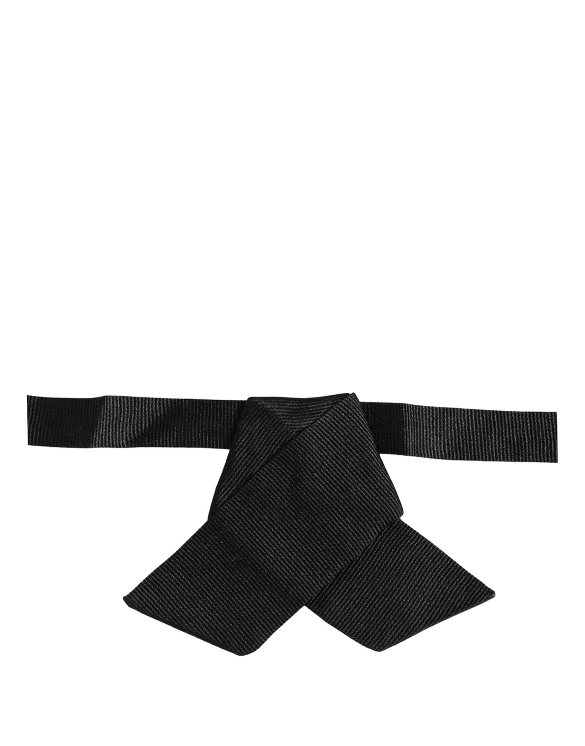 Dolce & Gabbana Silk Black Bow Tie - Timeless Elegance for All