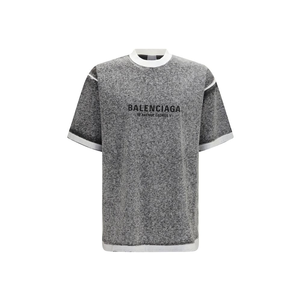Balenciaga Gray Cotton T-Shirt - Timeless Luxury for All