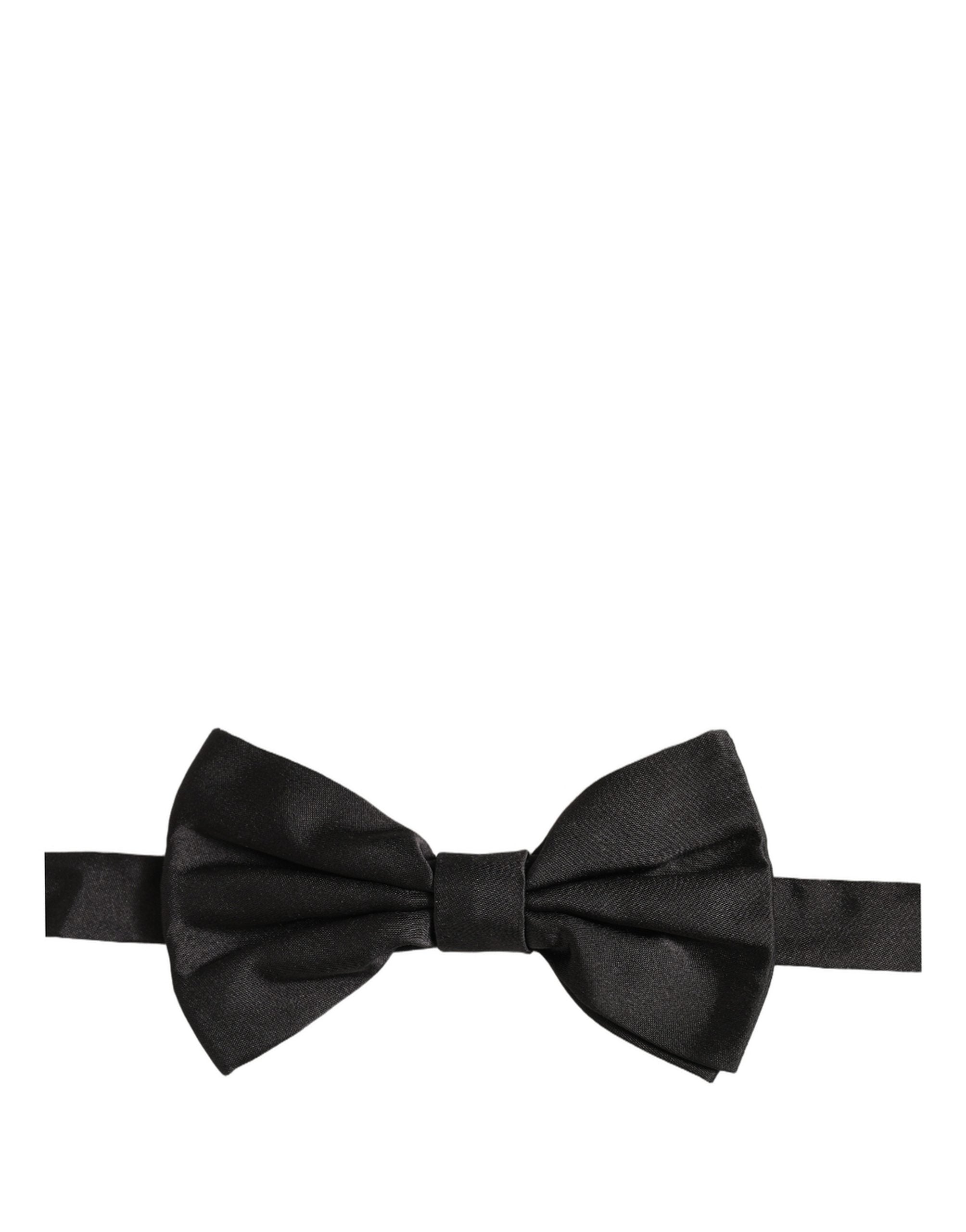Dolce & Gabbana Silk Black Bow Tie for Timeless Elegance