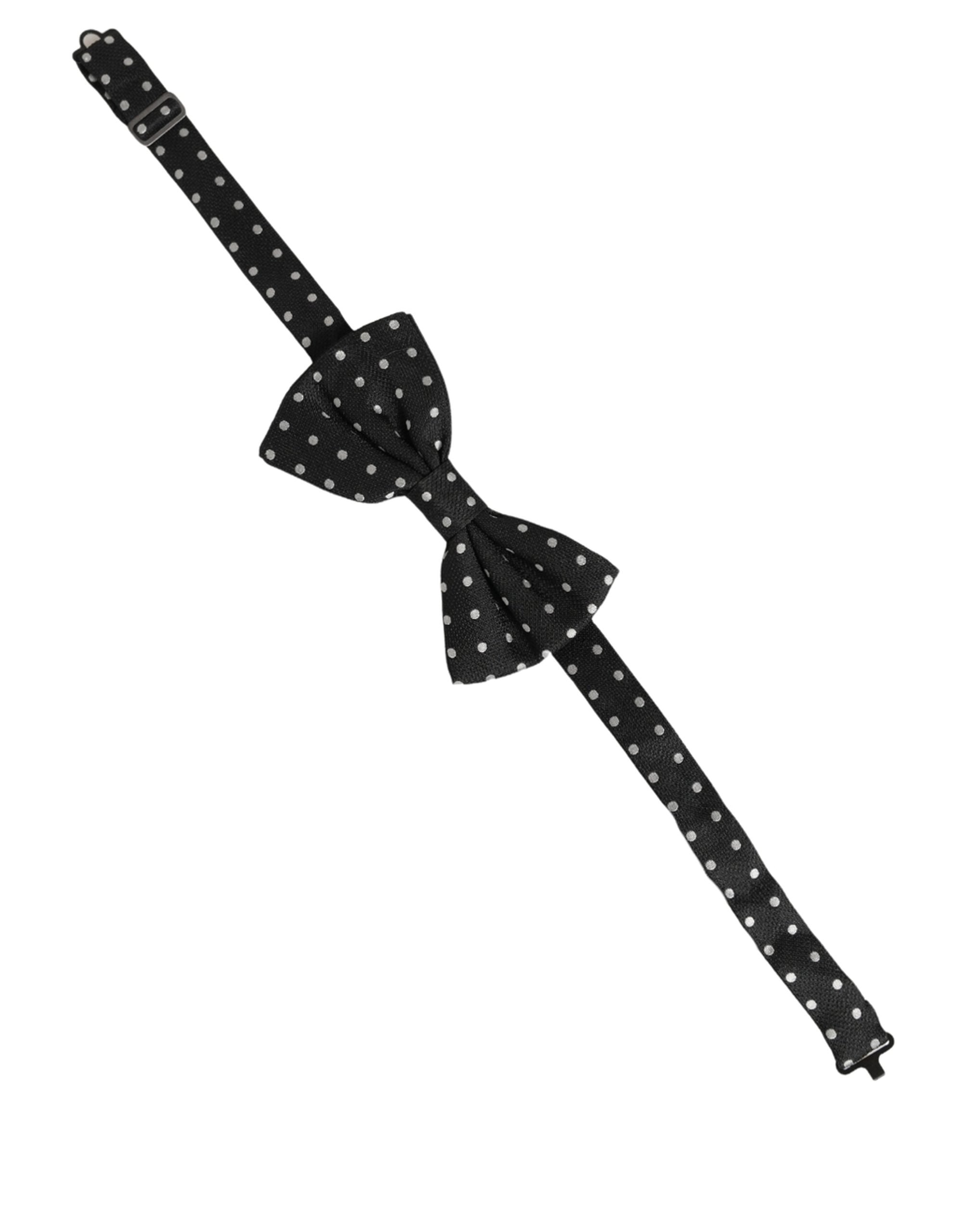Dolce & Gabbana Polka Dot Silk Bow Tie - Timeless Luxury