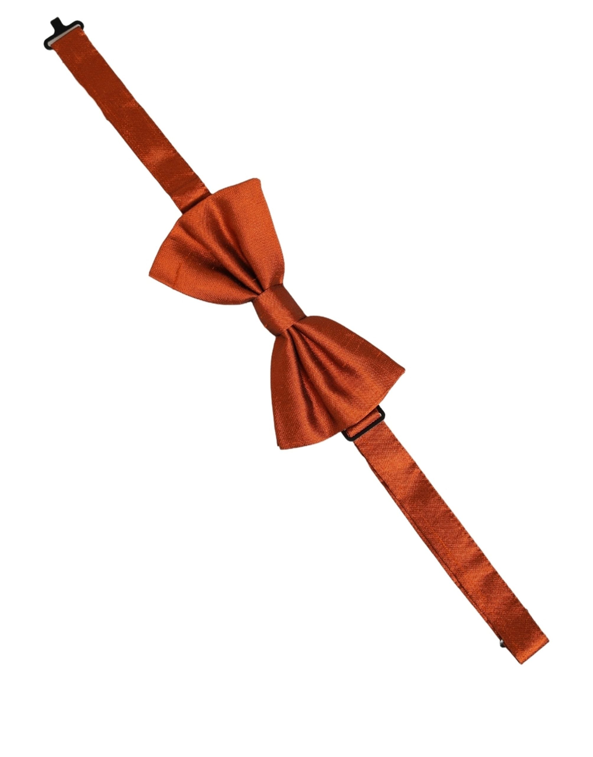 Dolce & Gabbana Silk Bow Tie - Timeless Elegance in Orange