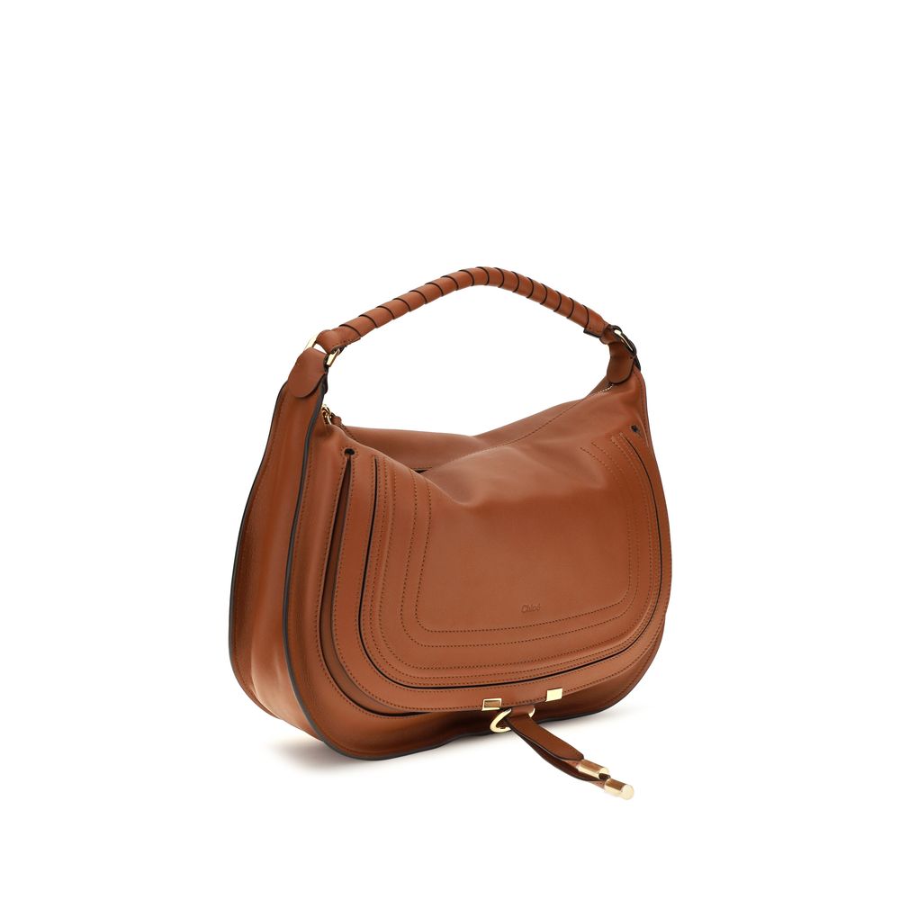 Chloé Marcie Shoulder Bag - Exquisite Brown Calf Leather Luxury