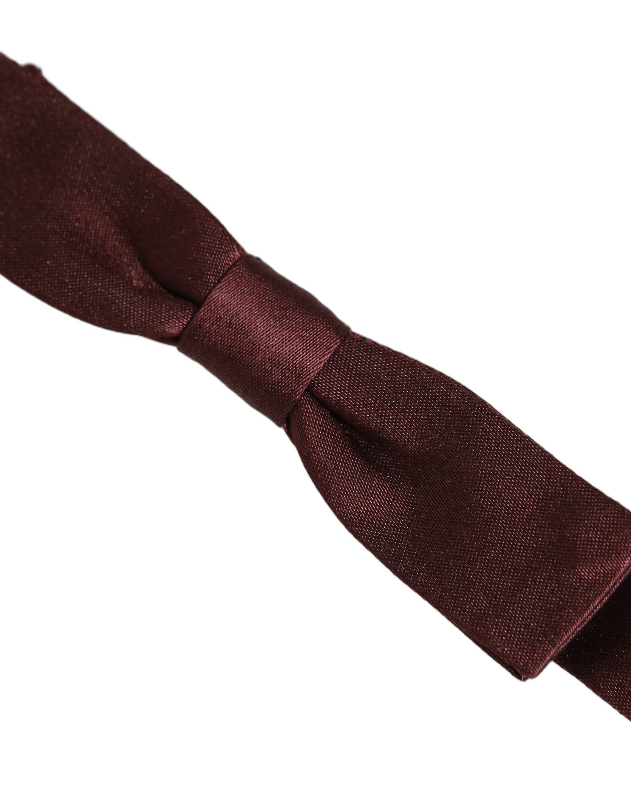 Dolce & Gabbana Brown Silk Adjustable Bow Tie for Timeless Elegance