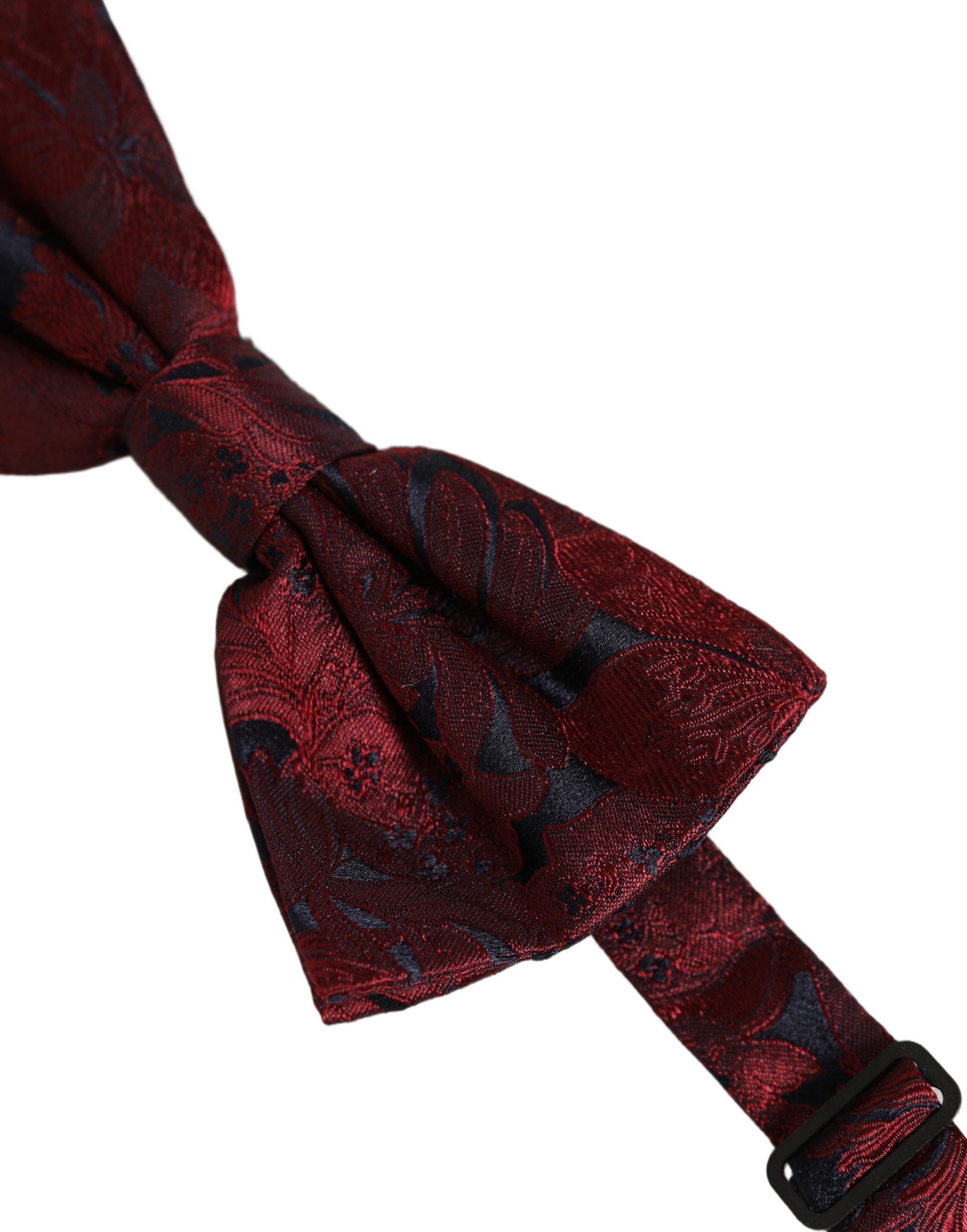 Dolce & Gabbana Maroon Paisley Silk Bow Tie - Timeless Elegance