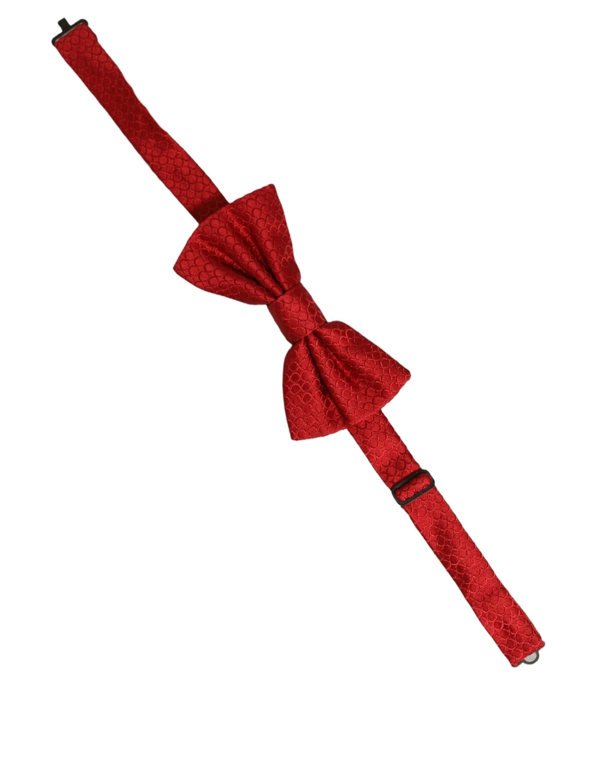 Dolce & Gabbana Red Silk Bow Tie - Timeless Elegance Unveiled