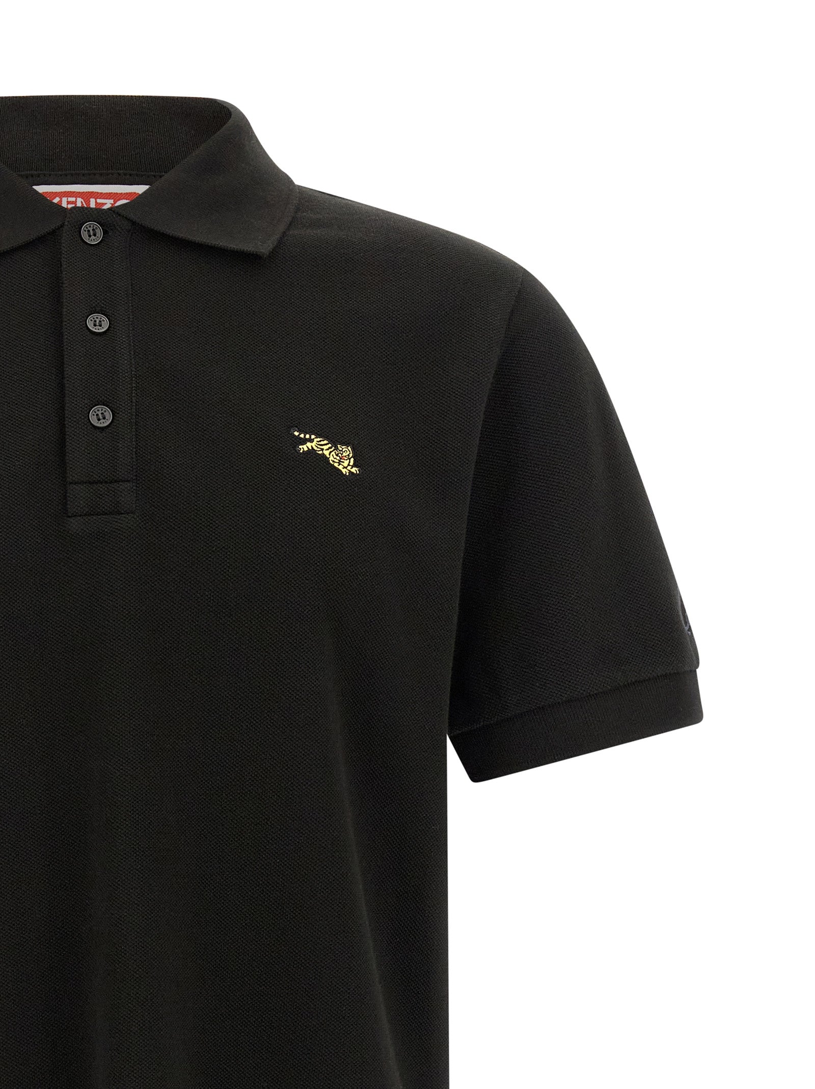 KENZO Black Cotton Polo Shirt - Timeless Luxury Redefined