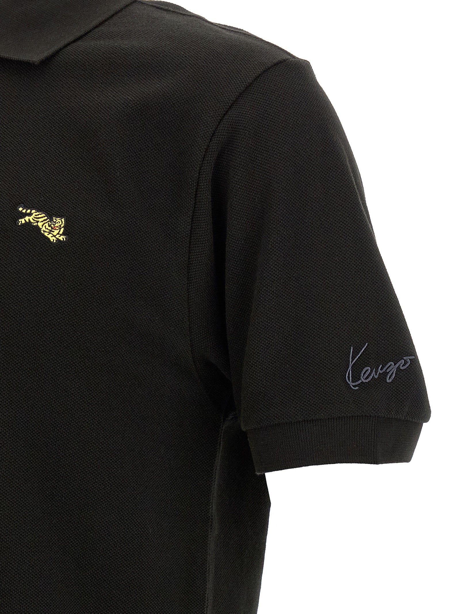 KENZO Black Cotton Polo Shirt - Timeless Luxury for All