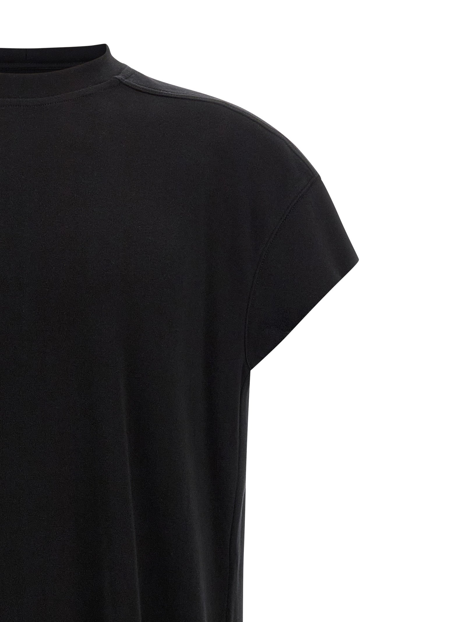 Rick Owens Black Cotton T-Shirt - Architectural Luxury Redefined