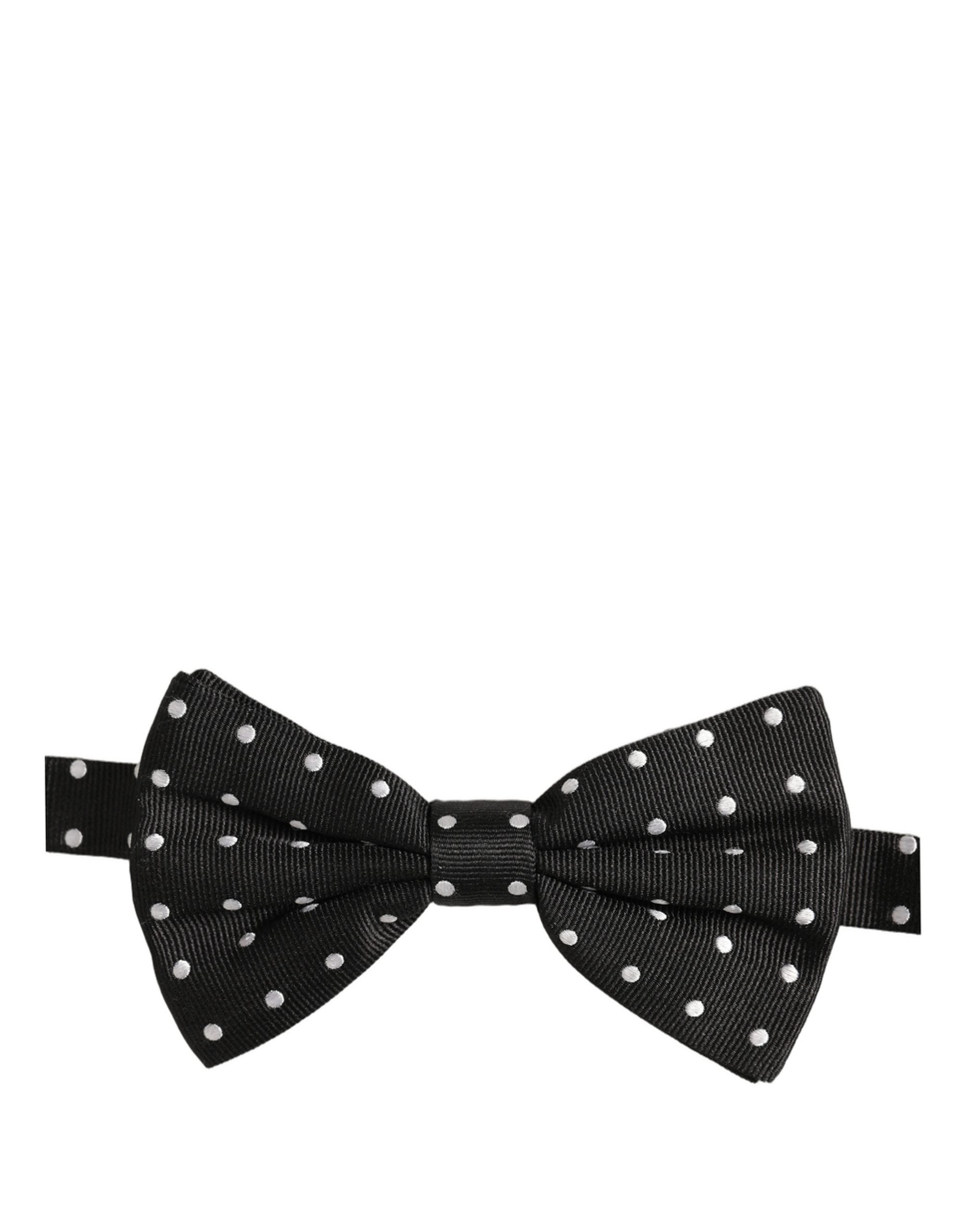 Dolce & Gabbana Polka Dot Silk Bow Tie - Timeless Elegance