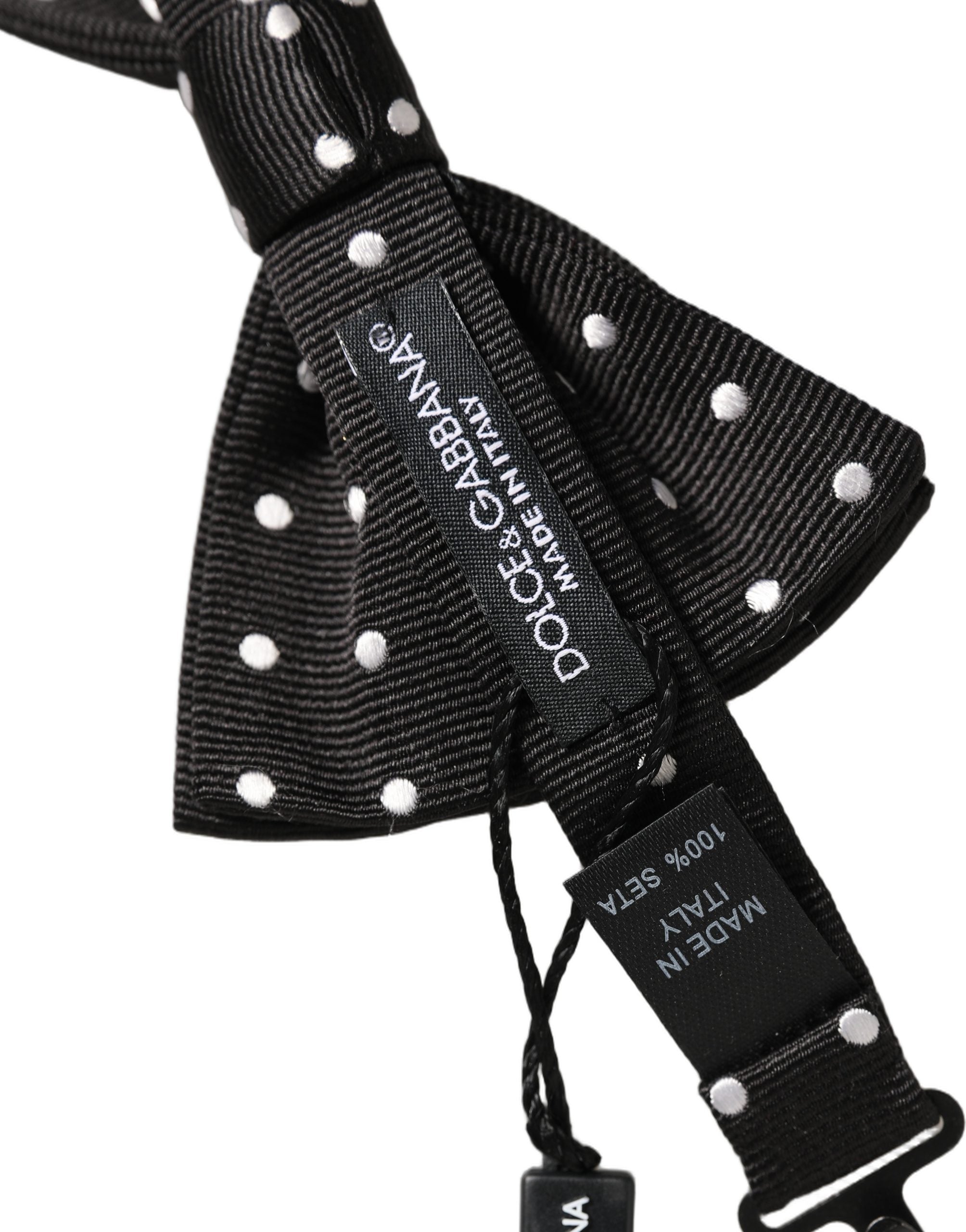 Dolce & Gabbana Silk Polka Dot Bow Tie - Timeless Elegance