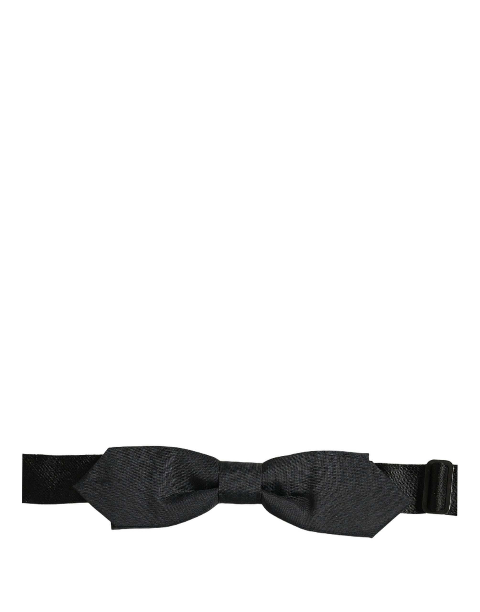 Dolce & Gabbana Black Silk-Blend Bow Tie for Timeless Elegance