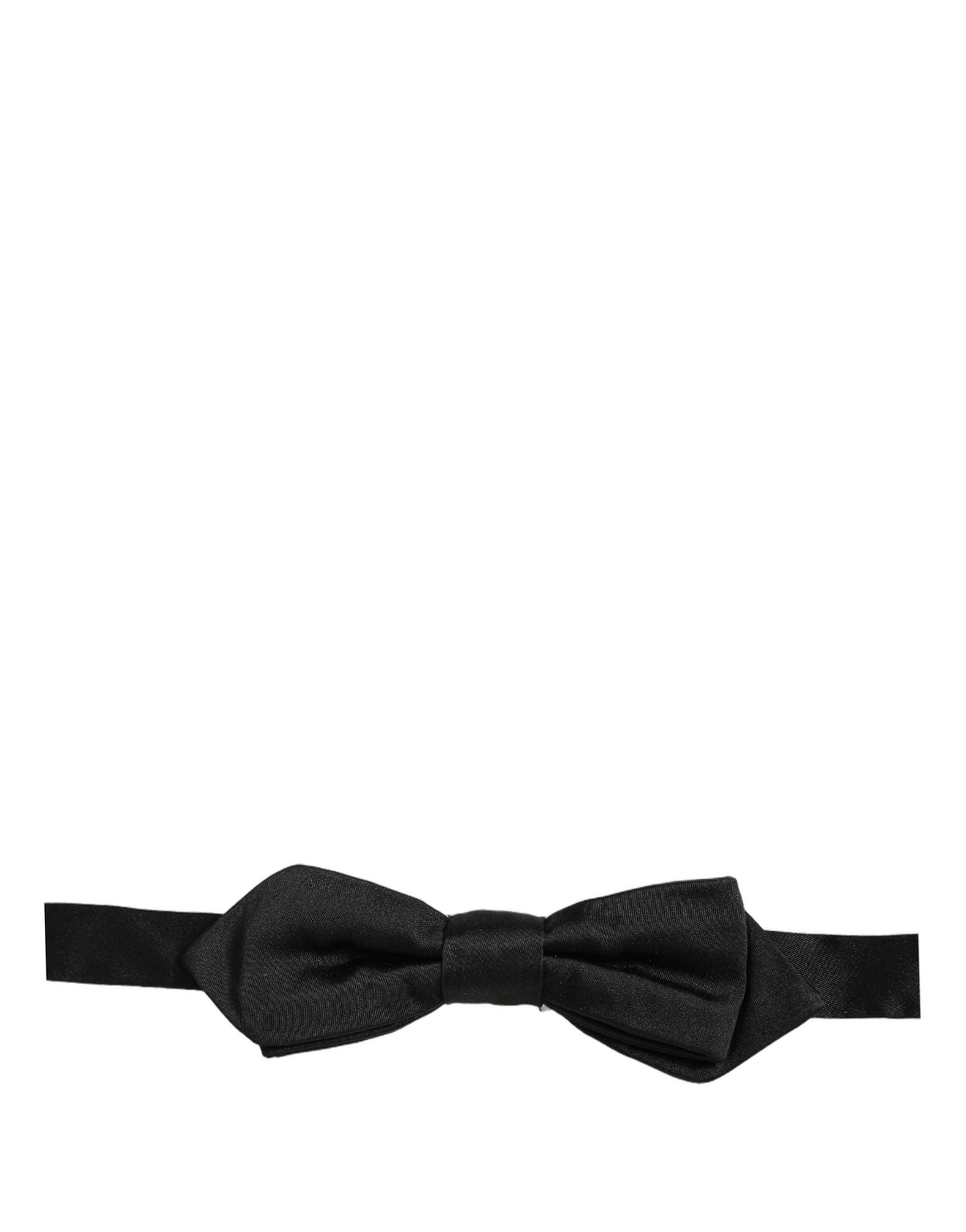 Dolce & Gabbana Silk Black Bow Tie - Timeless Elegance