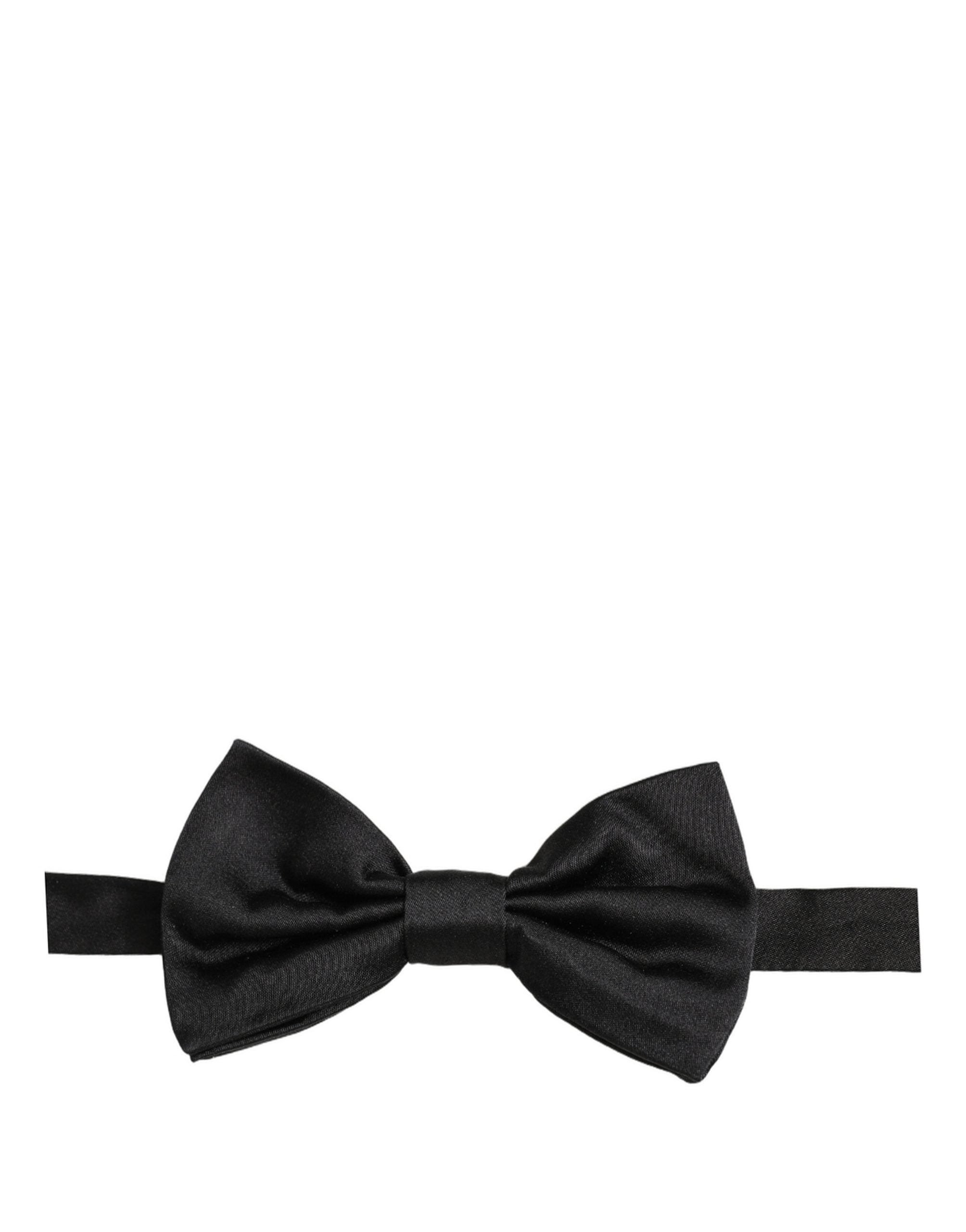 Dolce & Gabbana Silk Black Bow Tie - Timeless Luxury Accessory