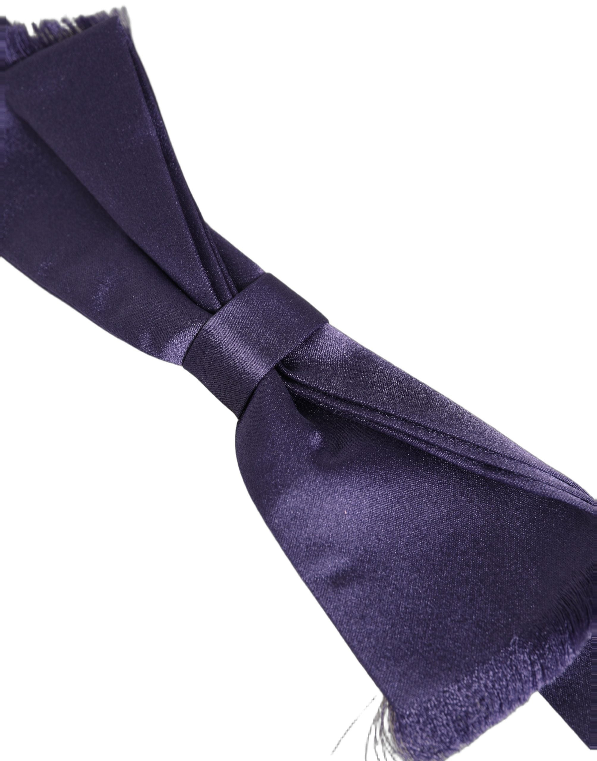 Dolce & Gabbana Silk Bow Tie - Timeless Elegance in Purple