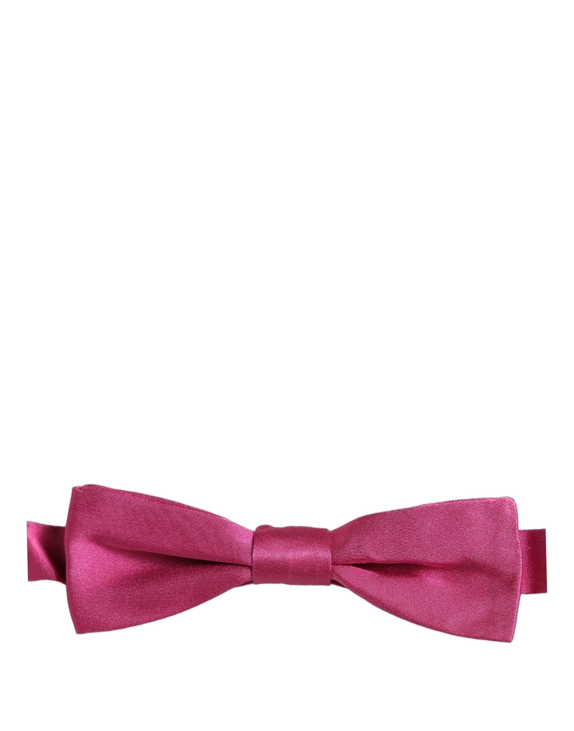 Dolce & Gabbana Silk Pink Bow Tie - Timeless Elegance for All