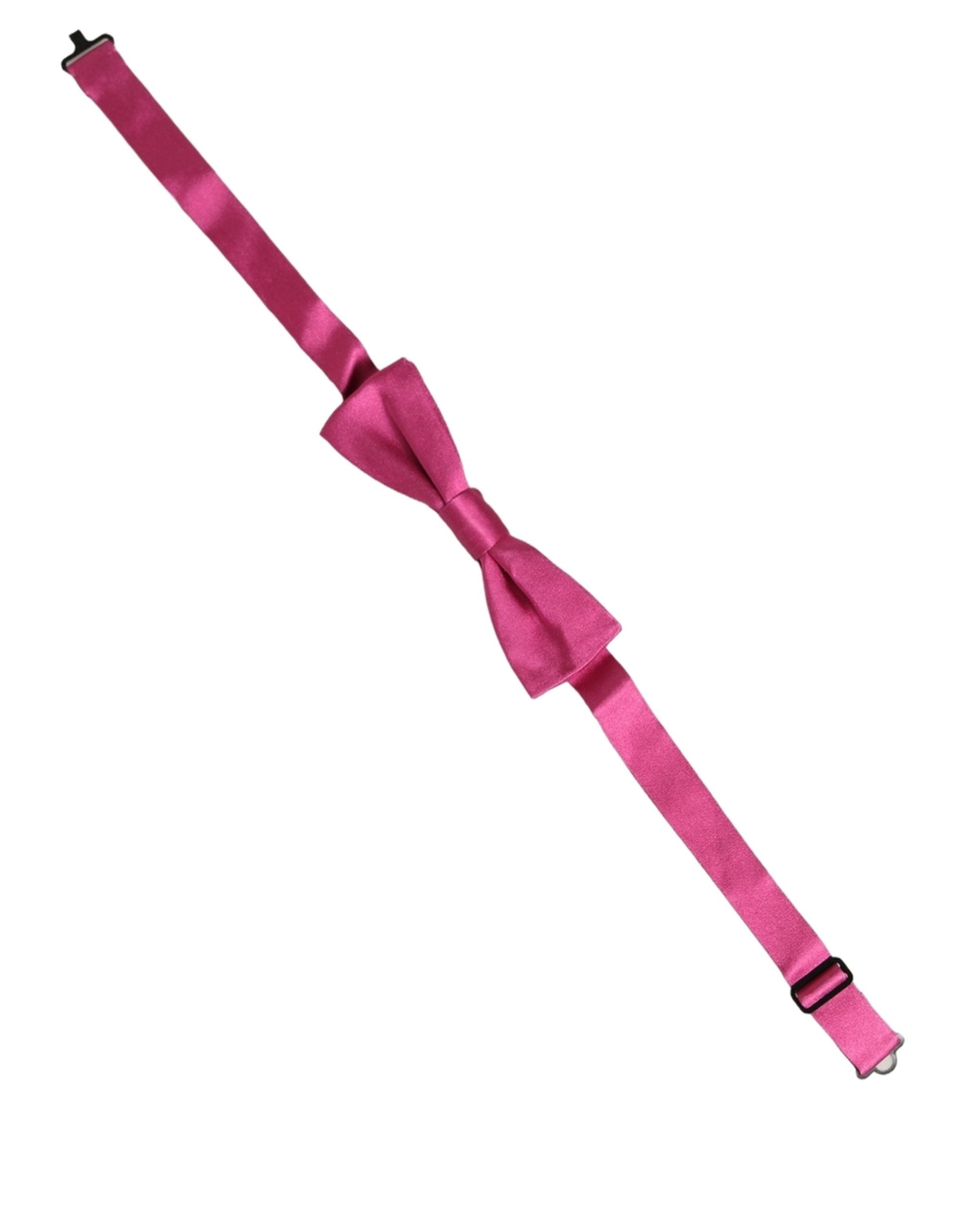 Dolce & Gabbana Silk Pink Bow Tie - Timeless Elegance for All