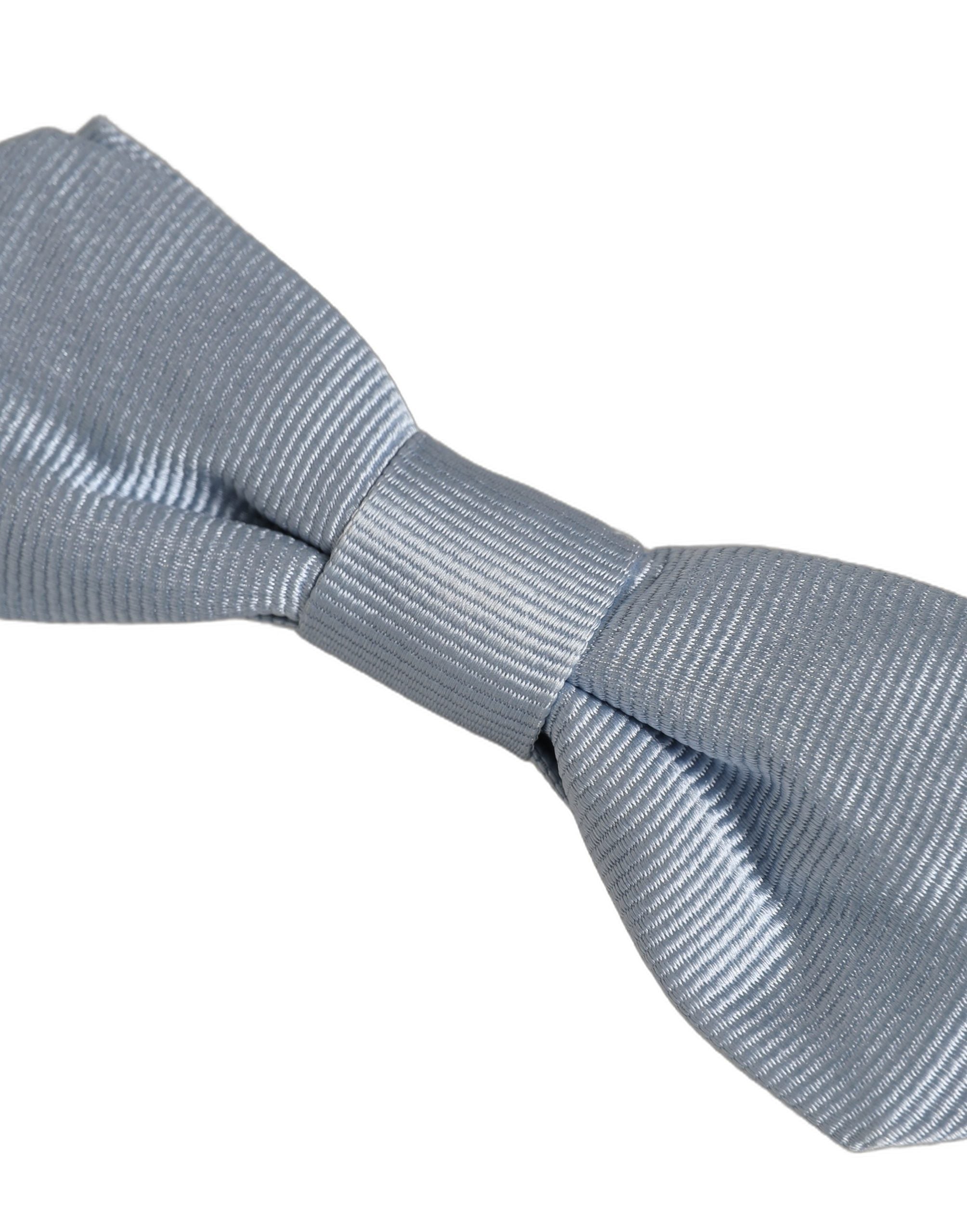 Dolce & Gabbana Light Blue Silk Bow Tie - Timeless Elegance