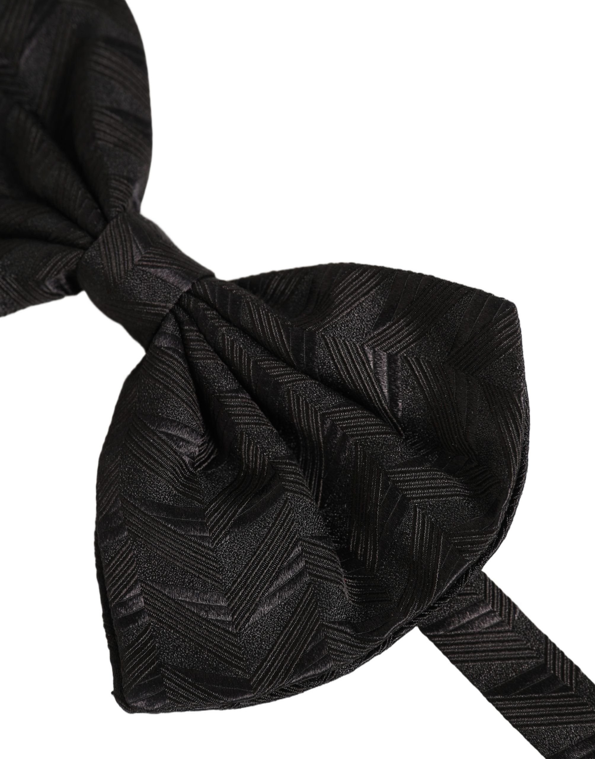 Dolce & Gabbana Black Silk Adjustable Bow Tie for Timeless Elegance