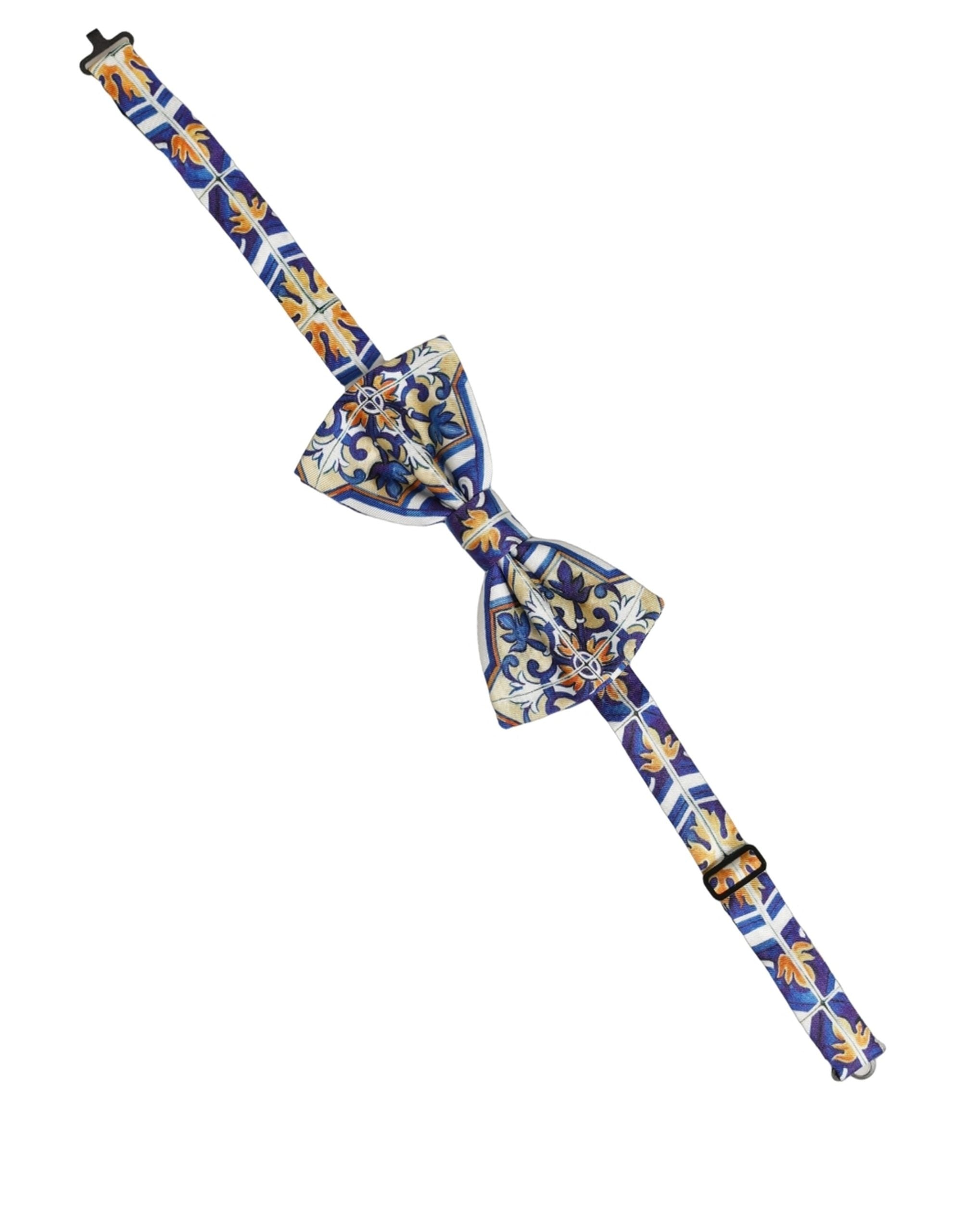 Dolce & Gabbana Multicolor Silk Bow Tie - Timeless Elegance