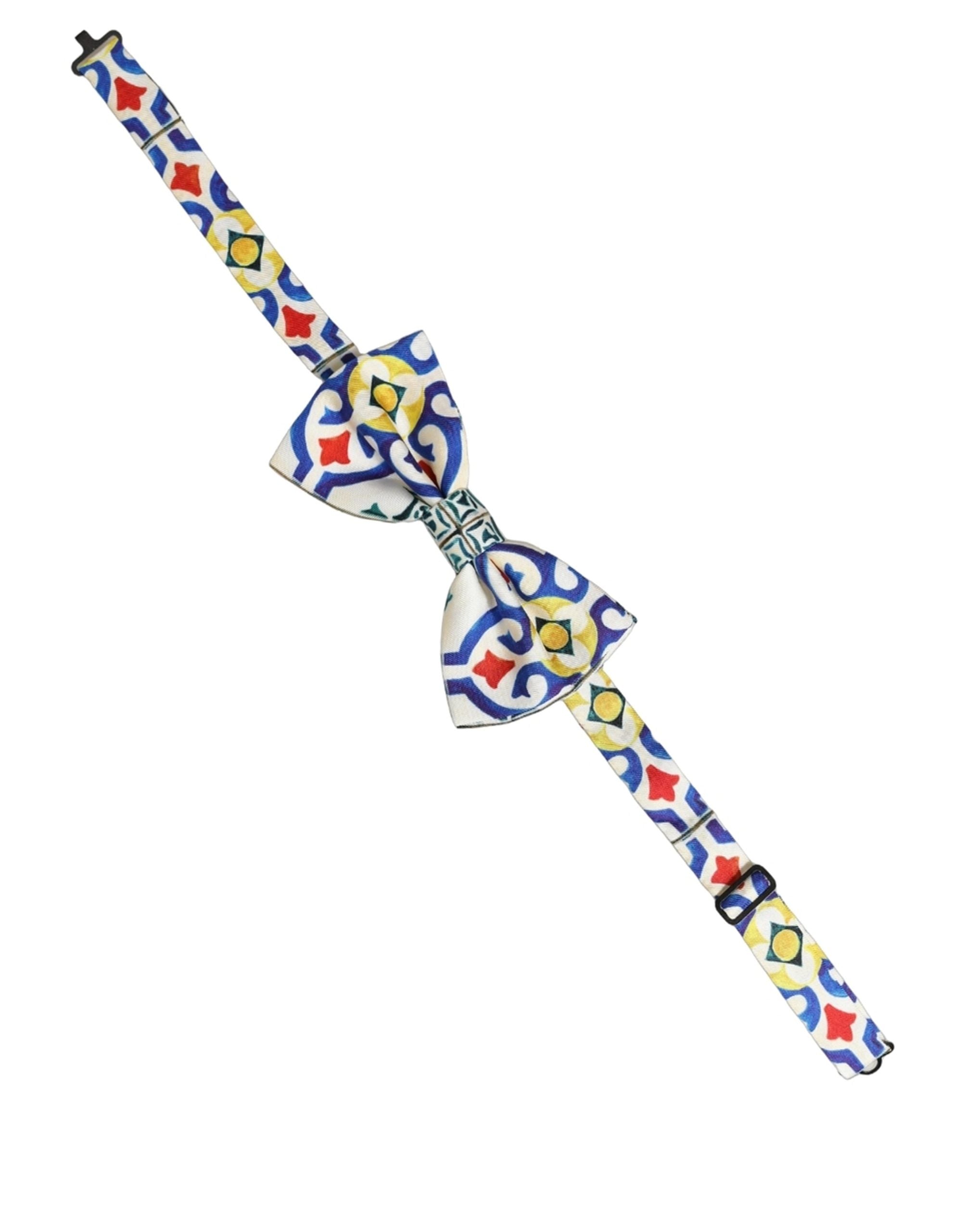 Dolce & Gabbana Multicolor Silk Bow Tie - Timeless Elegance