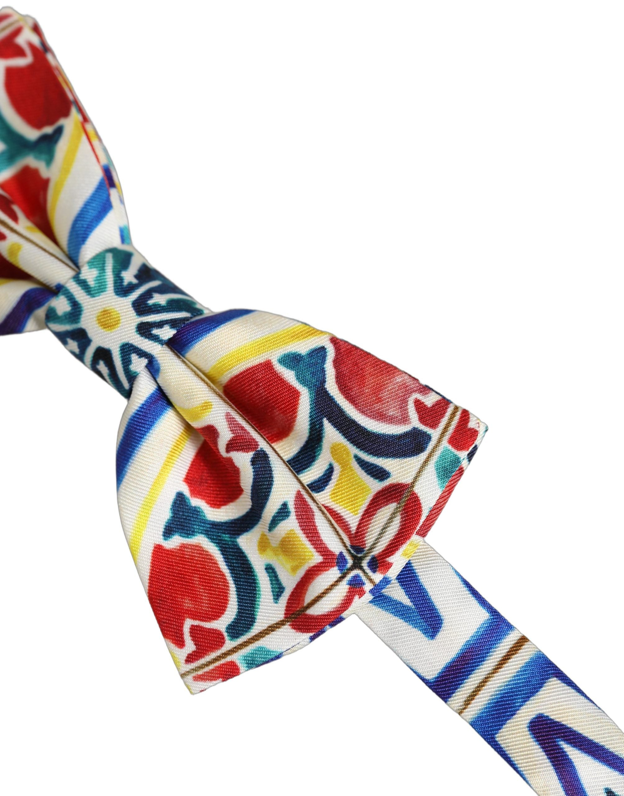 Dolce & Gabbana Multicolor Silk Bow Tie for Timeless Elegance