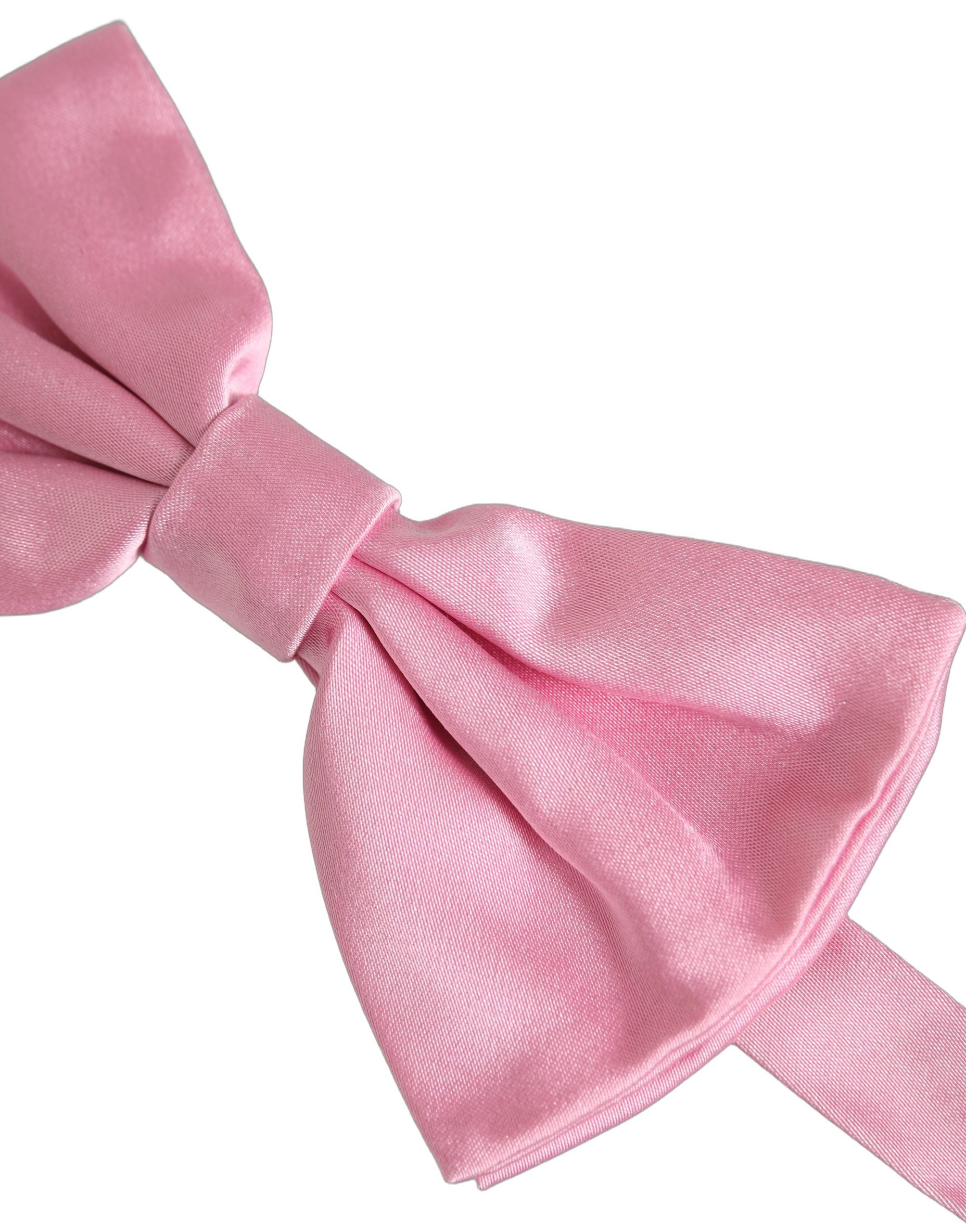 Dolce & Gabbana Silk Bow Tie - Timeless Elegance in Light Pink
